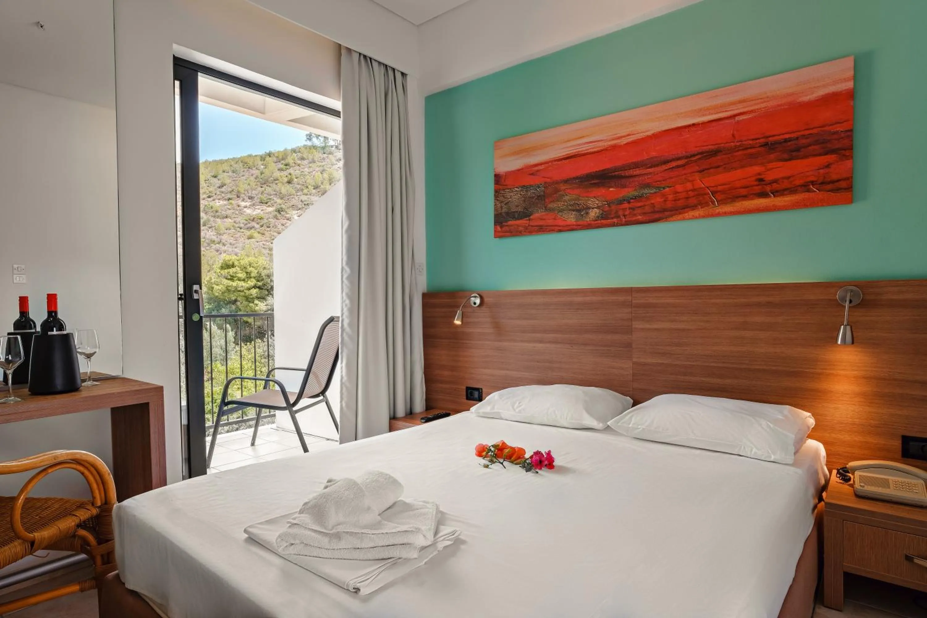Property building, Bed in Hotel Pavlou
