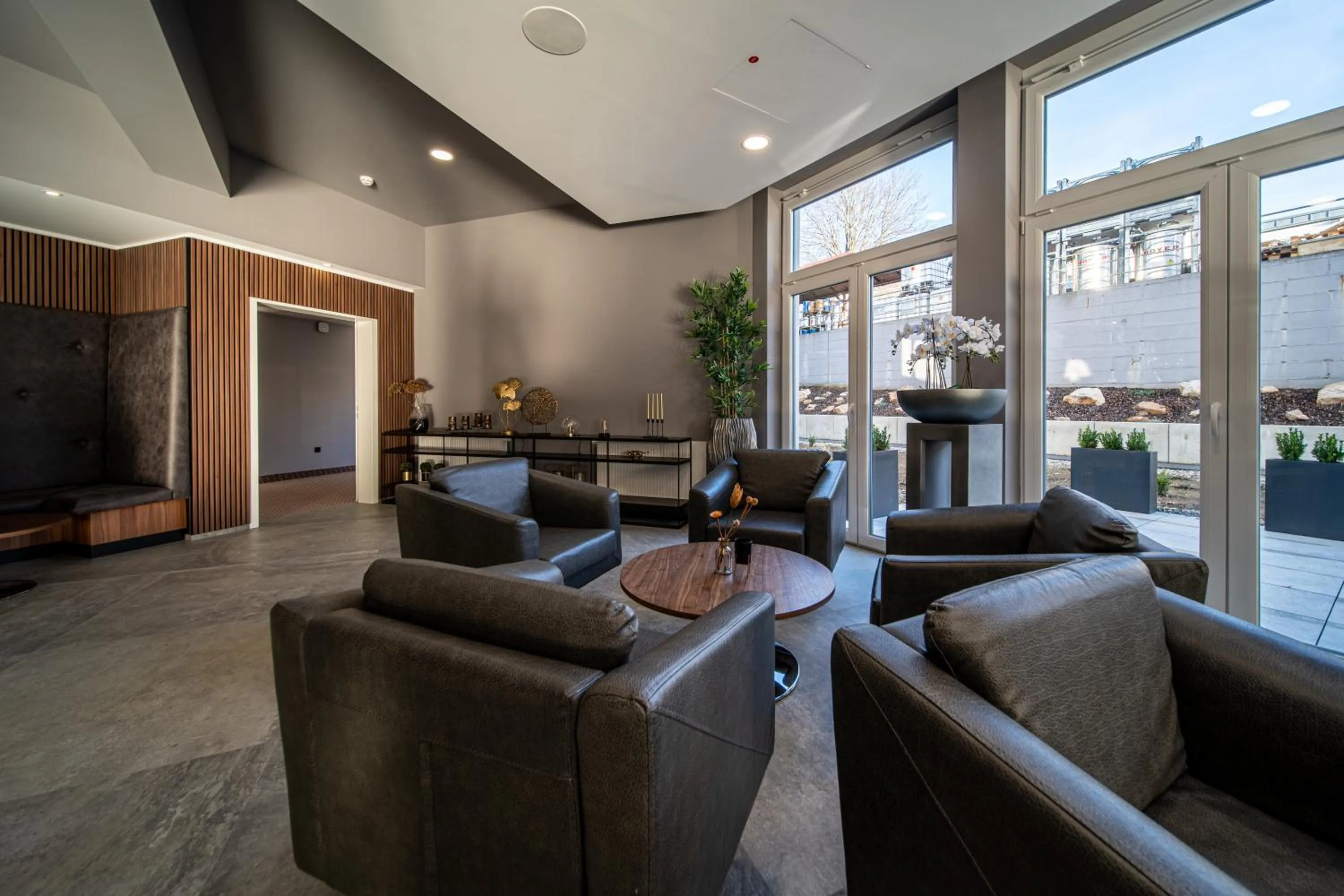 Seating area in EE Hotel