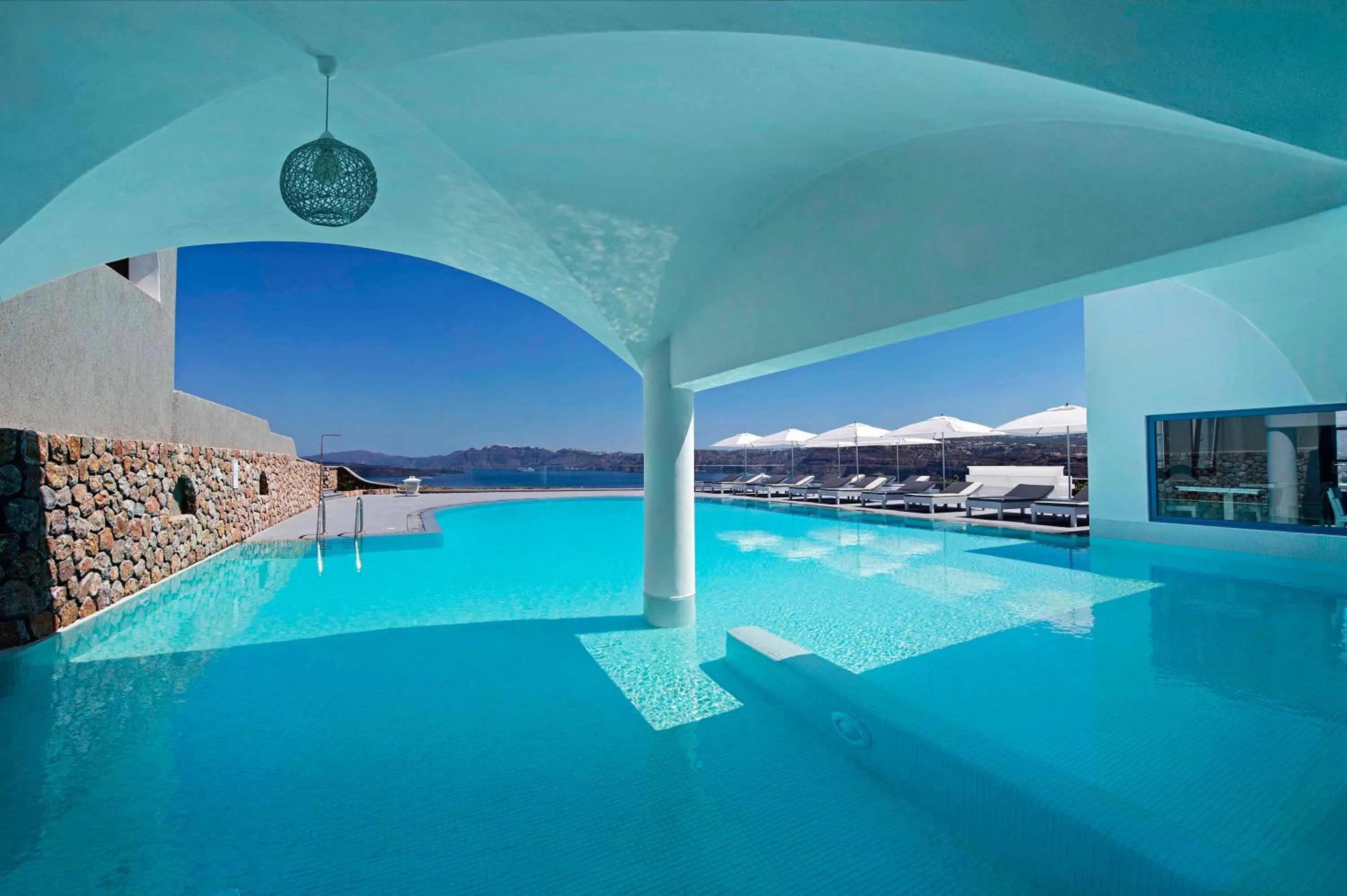 Swimming pool in Acroterra Rosa Luxury Suites & Spa