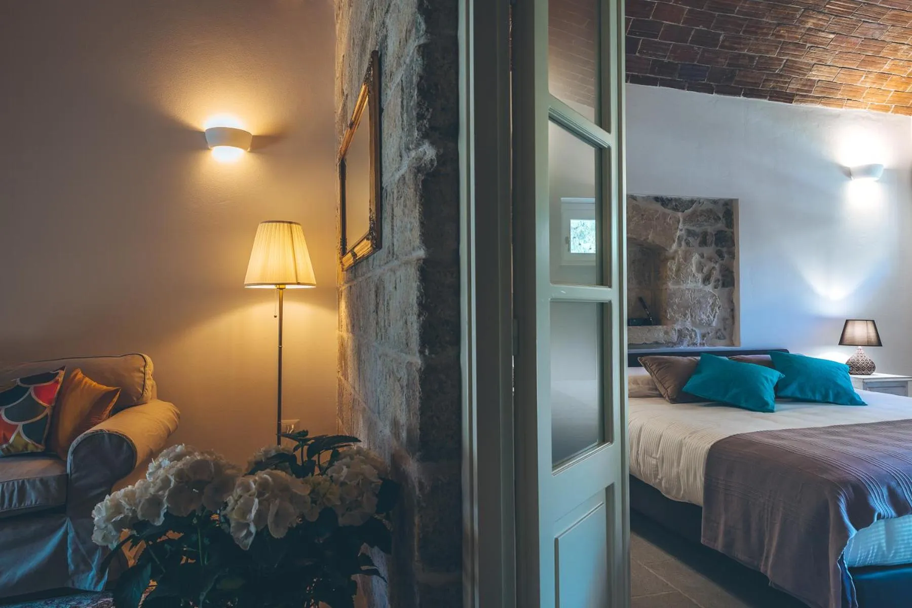 Bedroom, Bed in Antica Villa Colonica