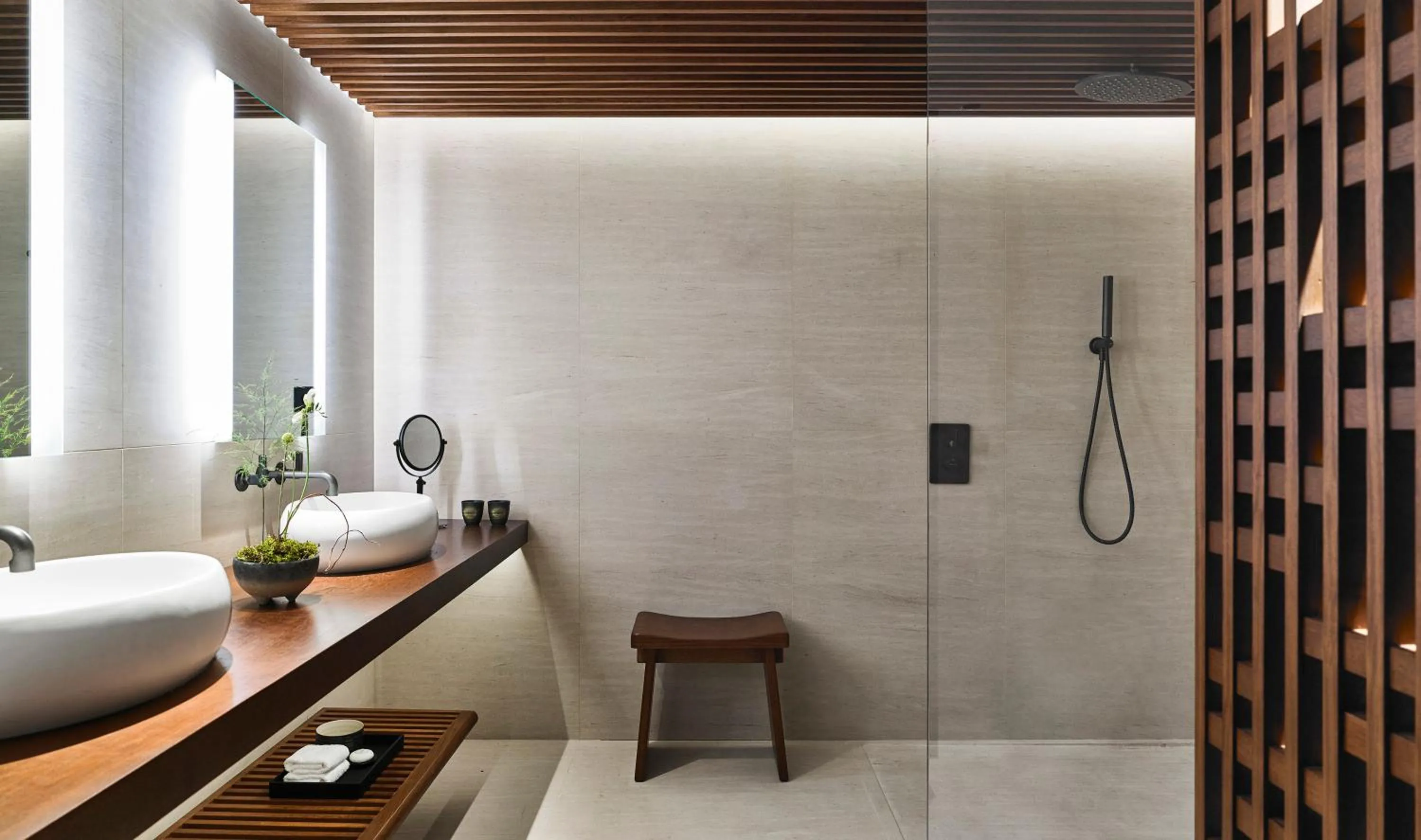 Shower in Nobu Hotel Barcelona