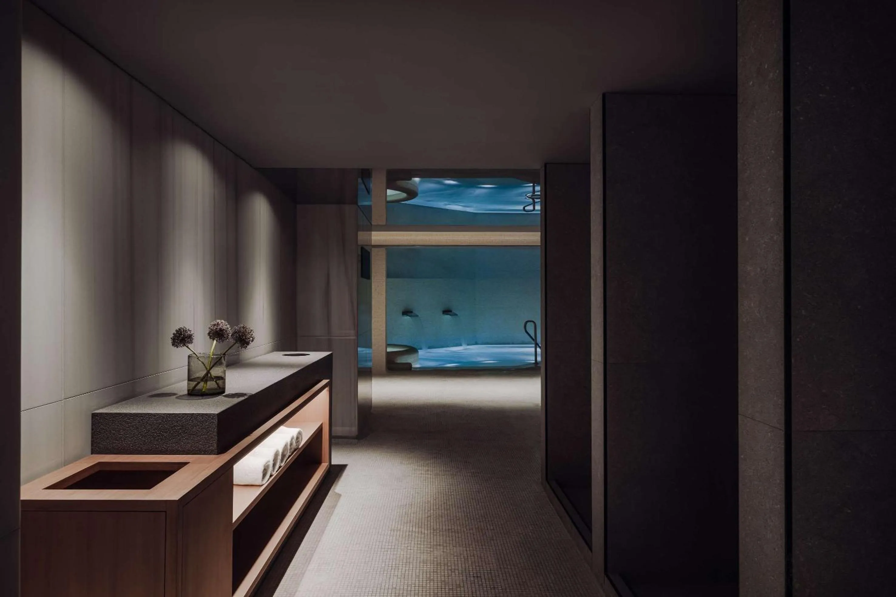 Spa and wellness centre/facilities, Bed in Nobu Hotel Barcelona