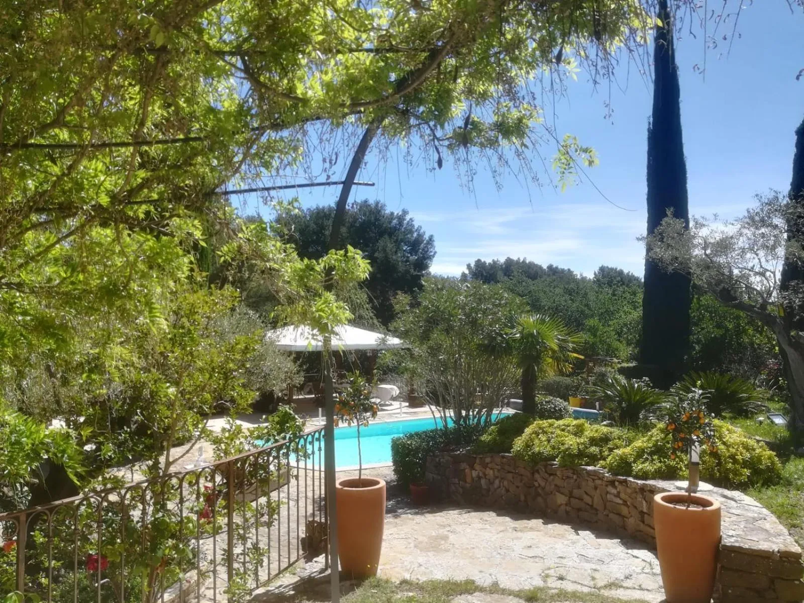 Pool view in Mas Lei Bancau