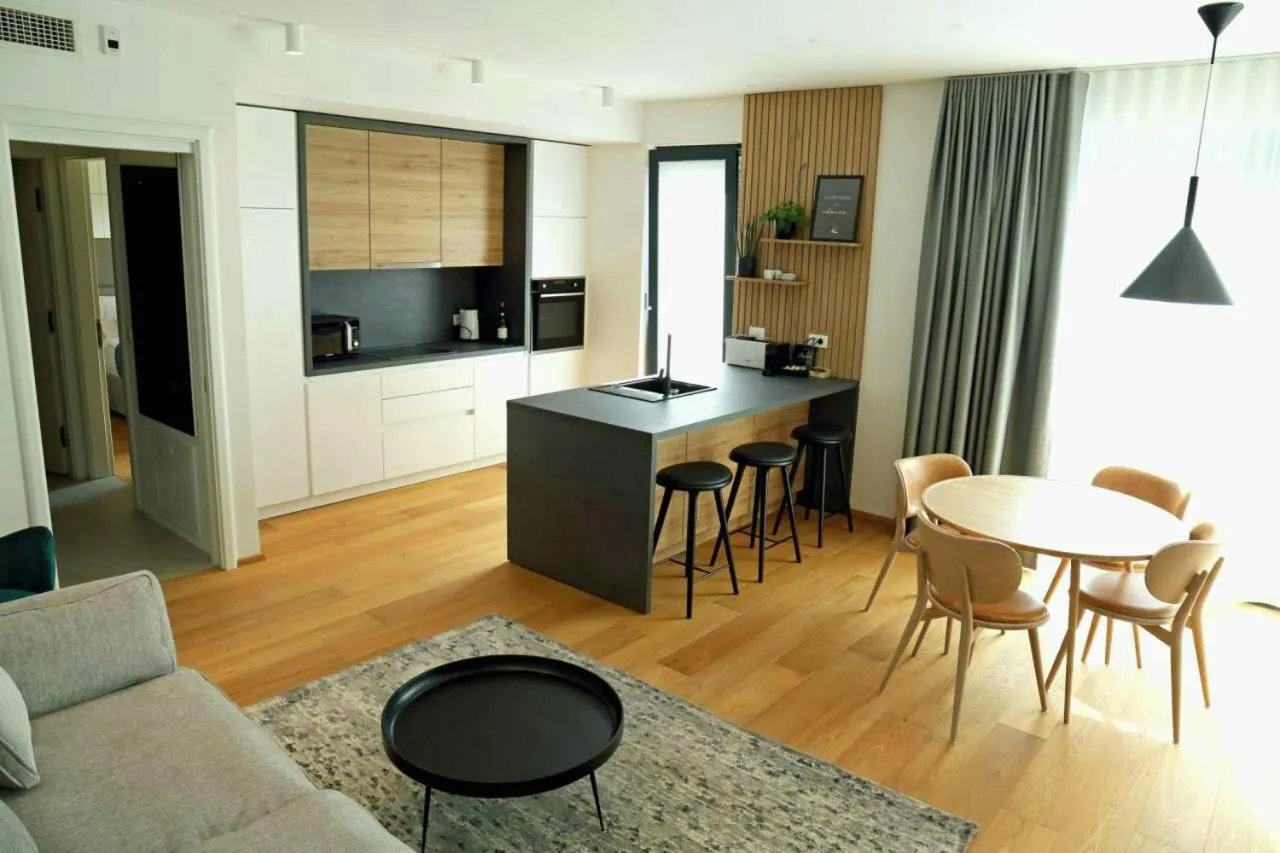 Kitchen or kitchenette in Regentova Suites Ljubljana