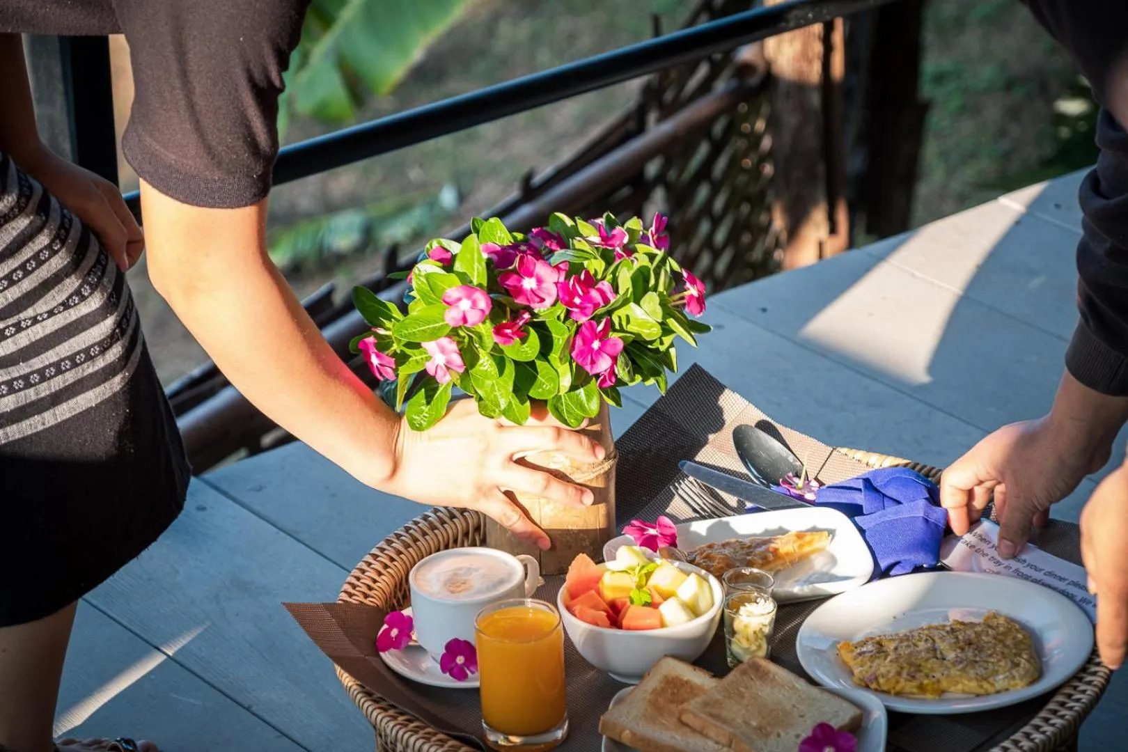 Breakfast in The Sanctuary Nam Ngum Beach Resort