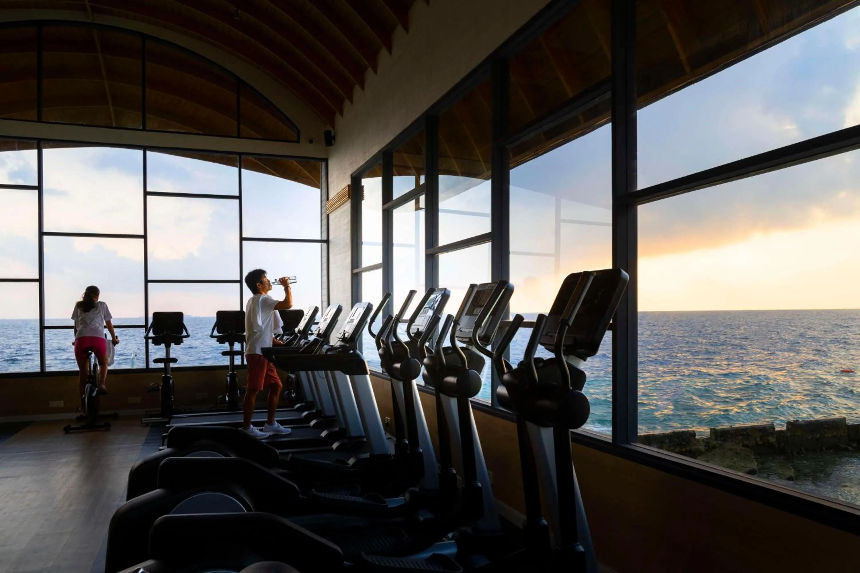 Fitness centre/facilities in OUTRIGGER Maldives Maafushivaru Resort - 25 percent discount on transfers for min 4 nights stay and more, valid for reservations between 01 July till 22 Dec 2025