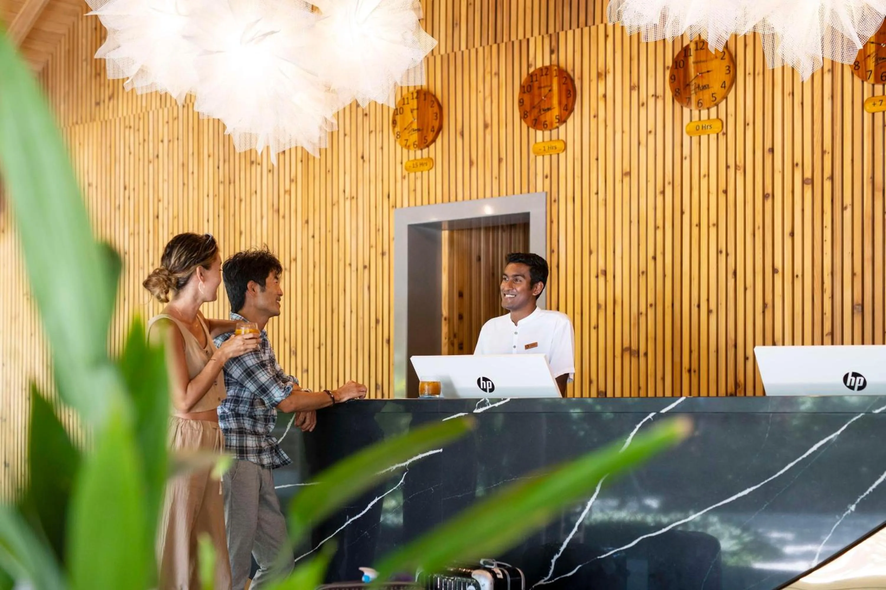 Lobby or reception in OUTRIGGER Maldives Maafushivaru Resort - 25 percent discount on transfers for min 4 nights stay and more, valid for reservations between 01 July till 22 Dec 2025