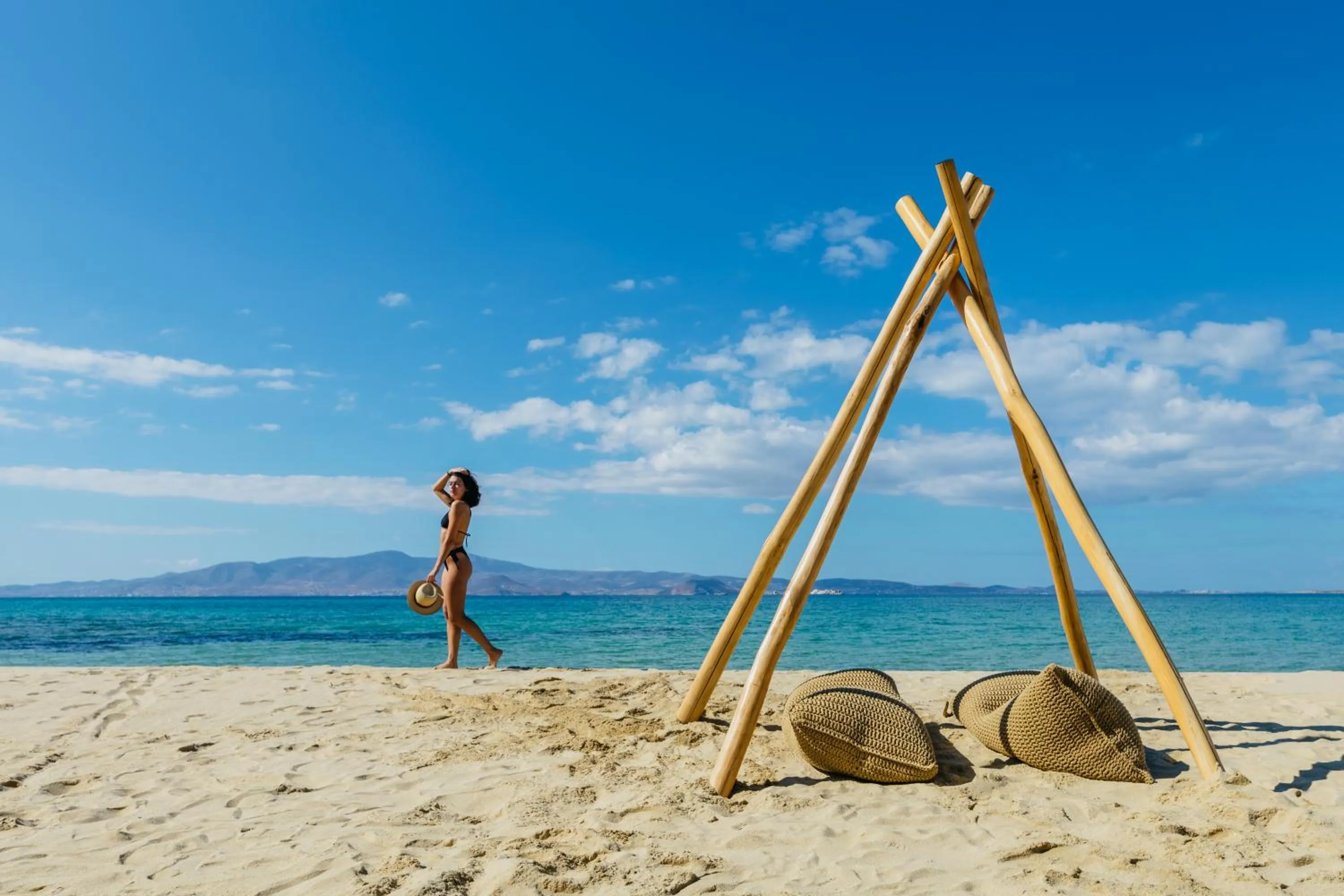 Beach in Villa Paradise in Naxos