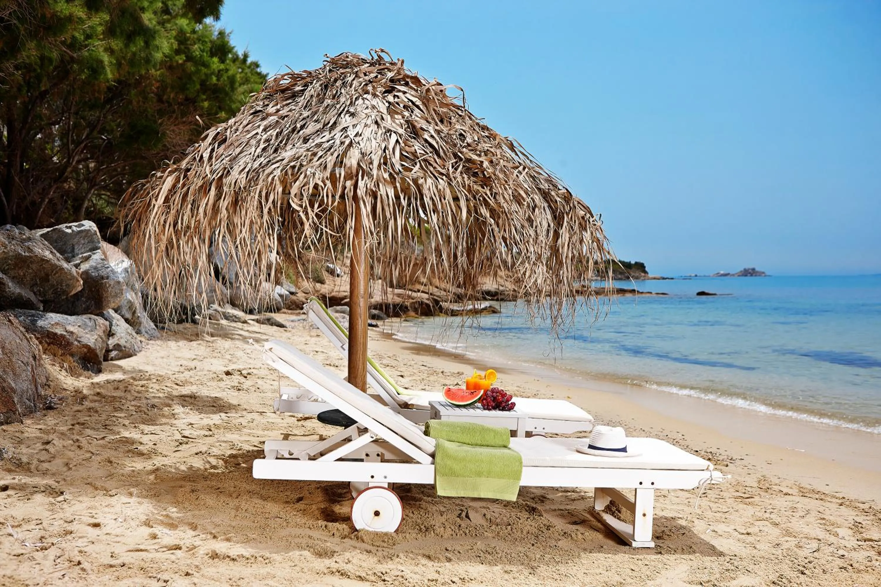 Beach in Villa Paradise in Naxos