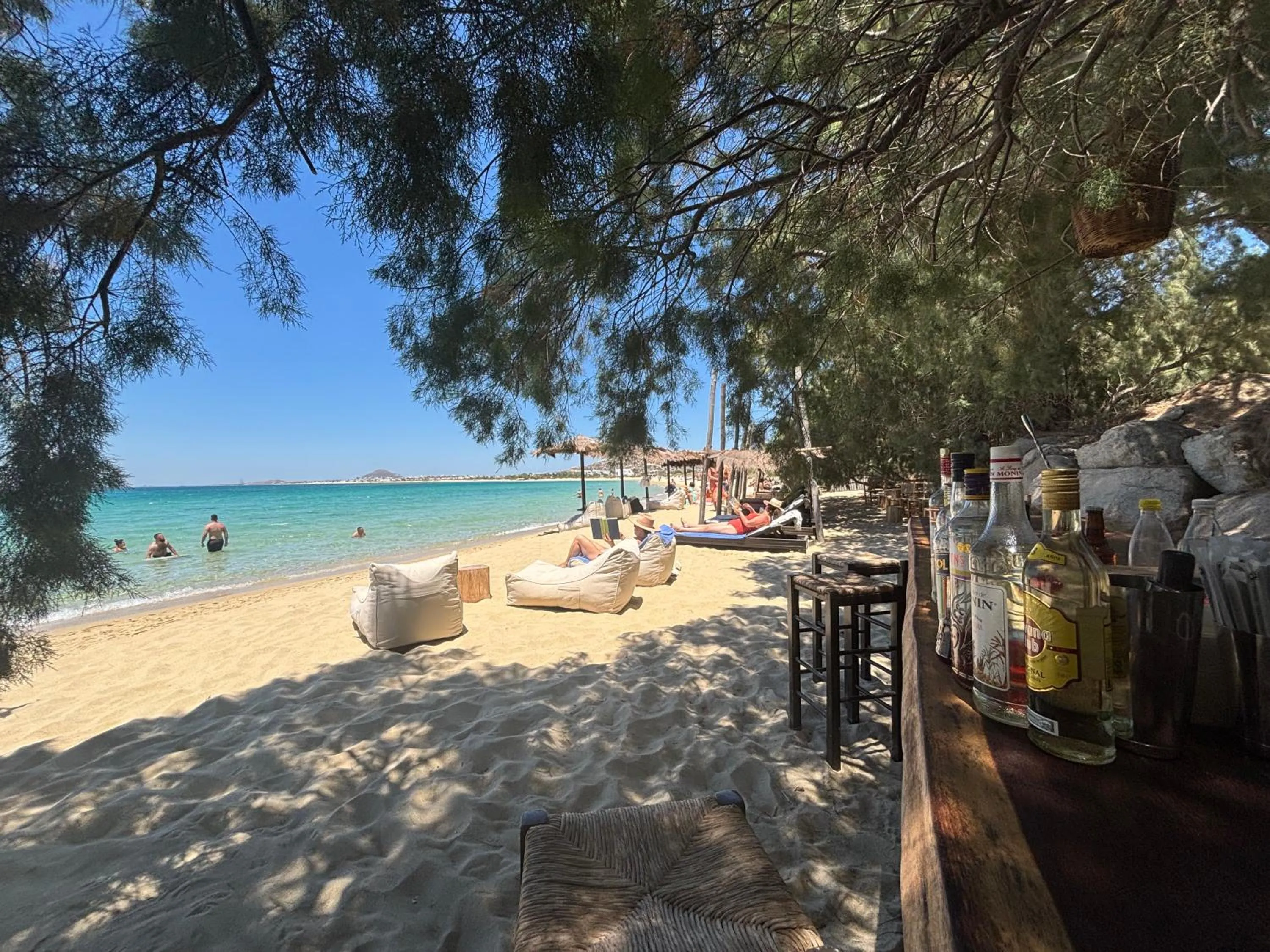 Beach in Villa Paradise in Naxos
