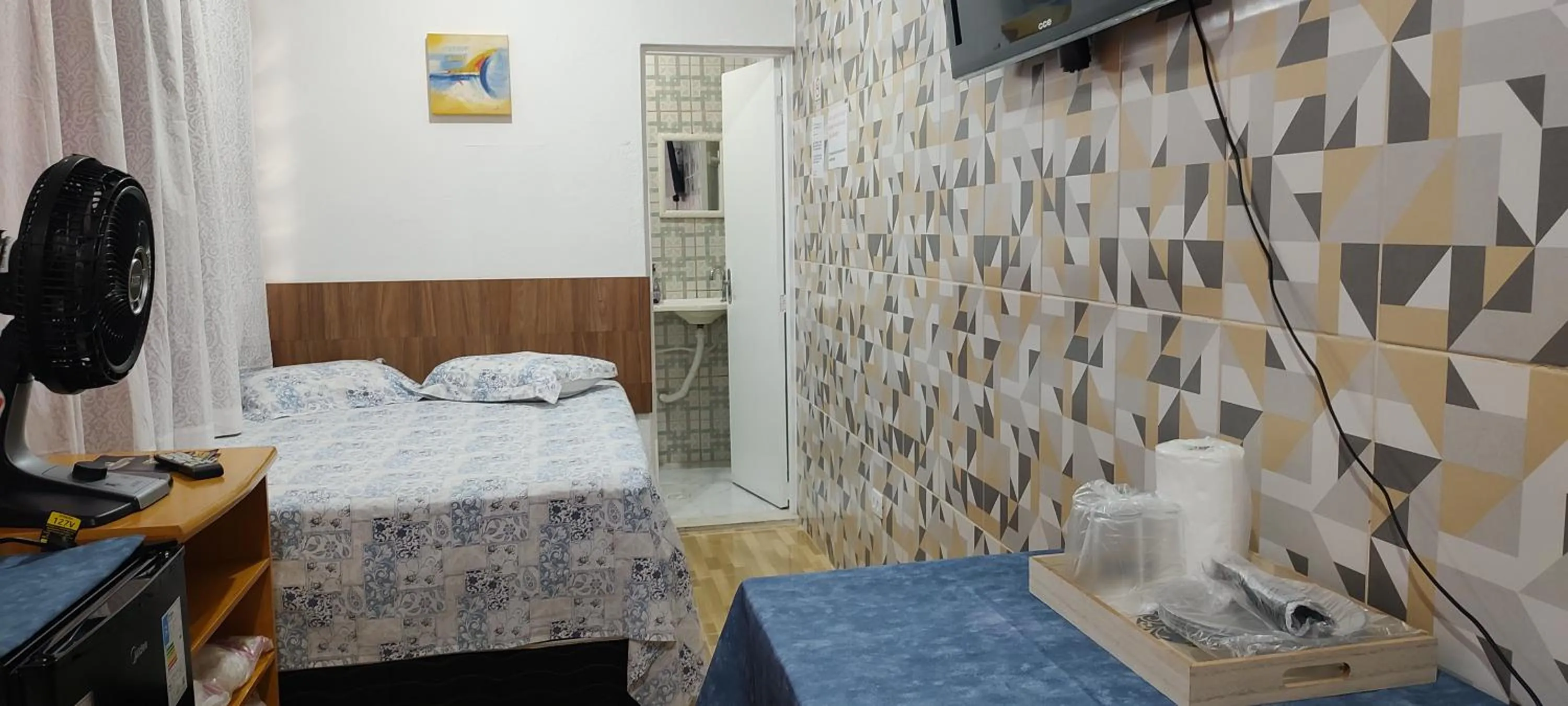 Bed in Pousada Guarulhos