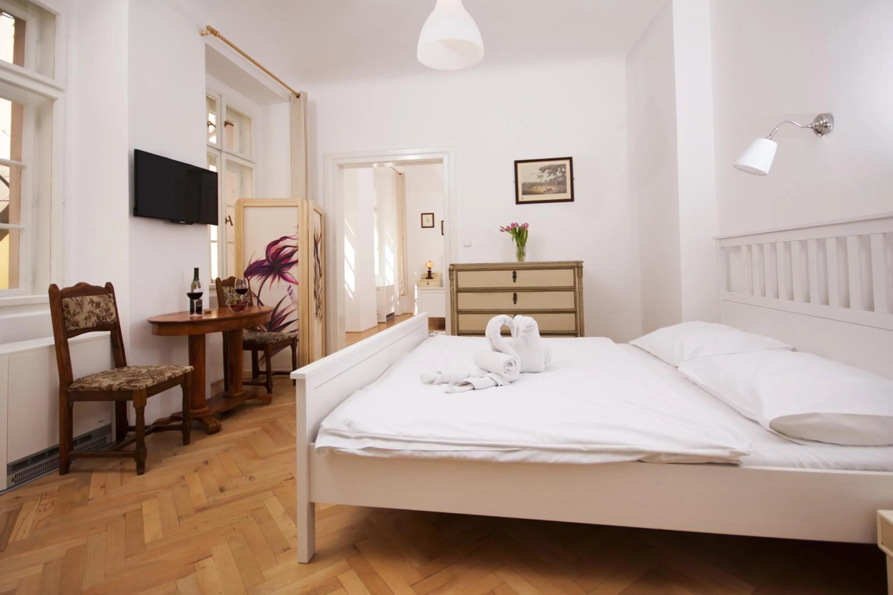 Bedroom, Bed in Prague Siesta Apartments