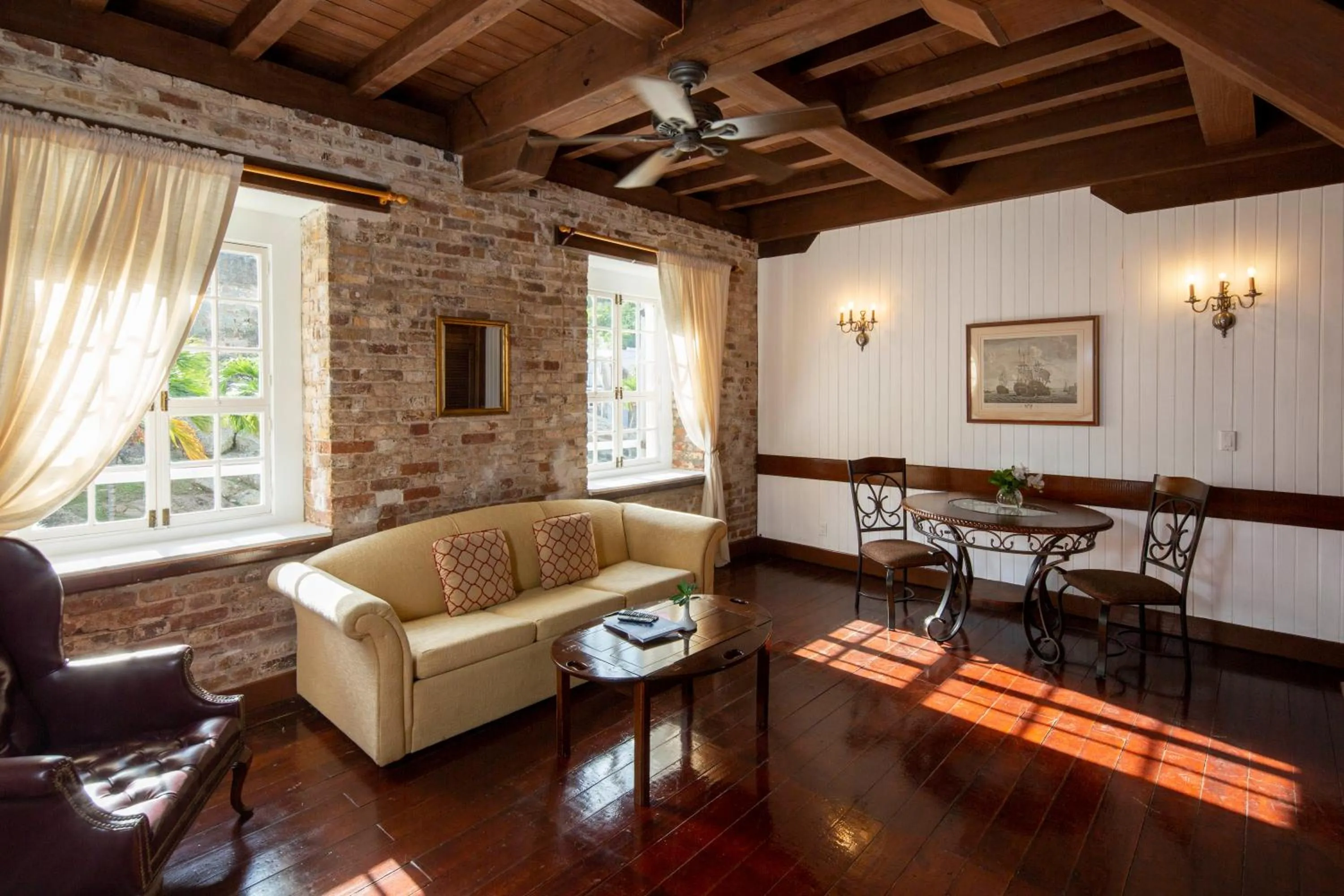 Seating area in Copper and Lumber Store Hotel