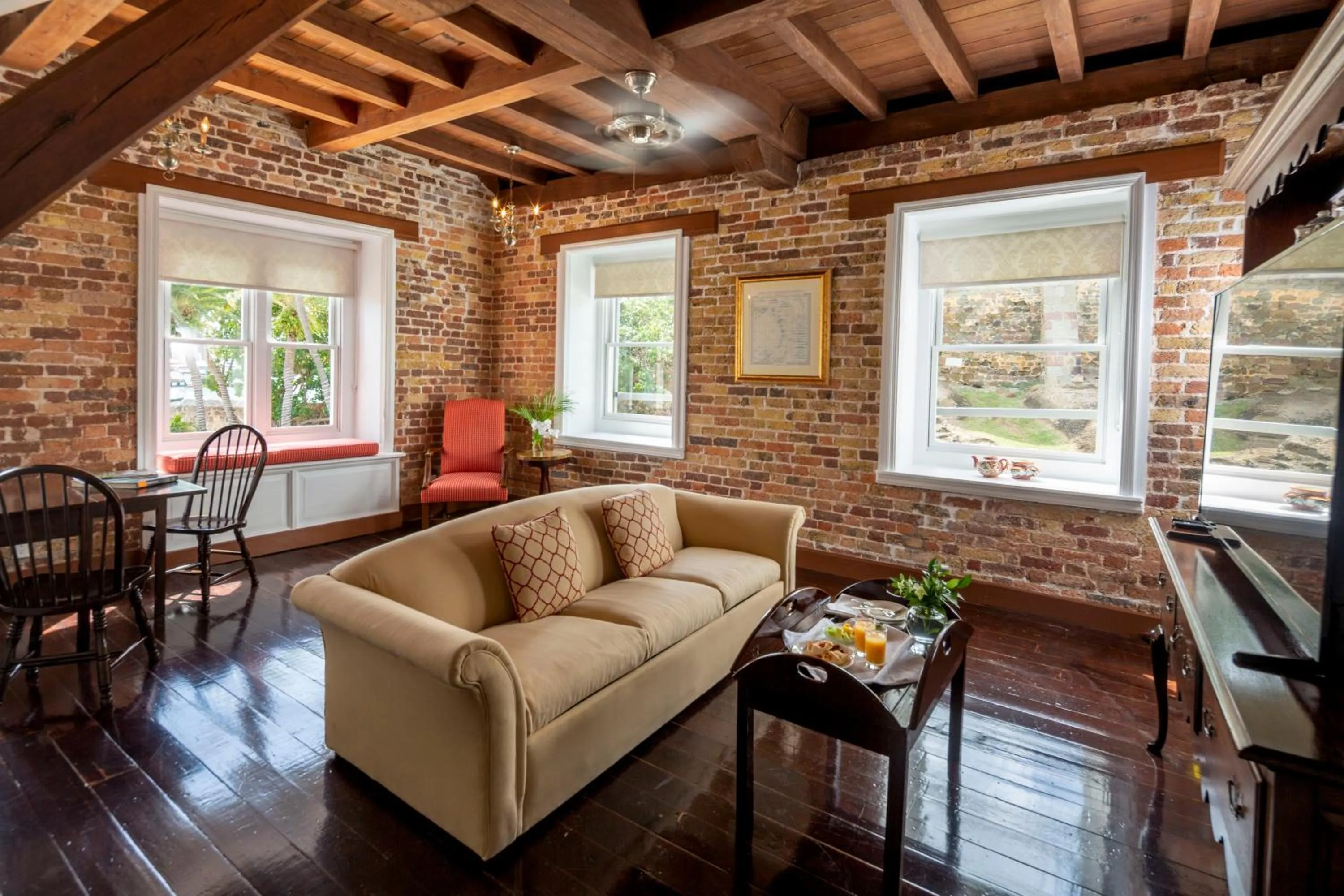 Living room in Copper and Lumber Store Hotel