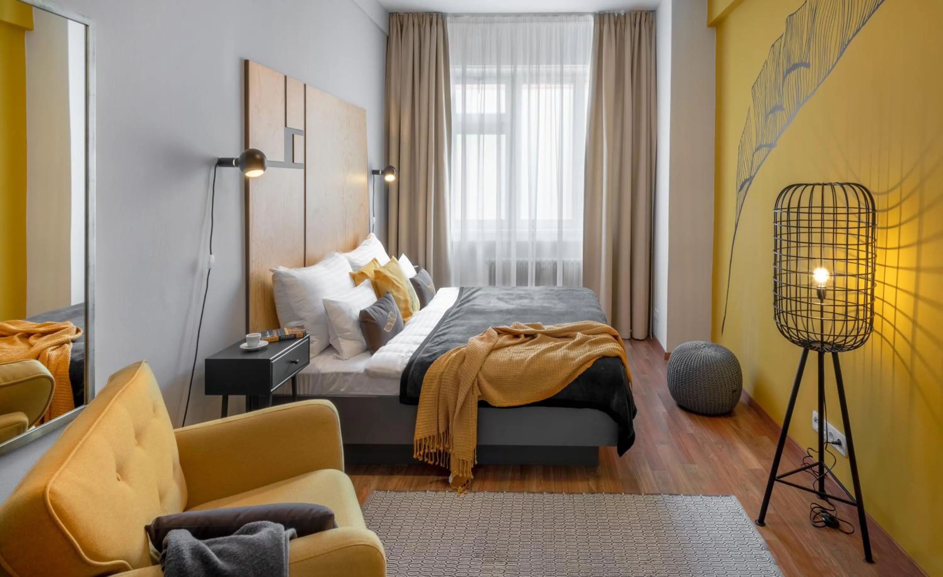 Bedroom, Bed in City Leaf Apartments