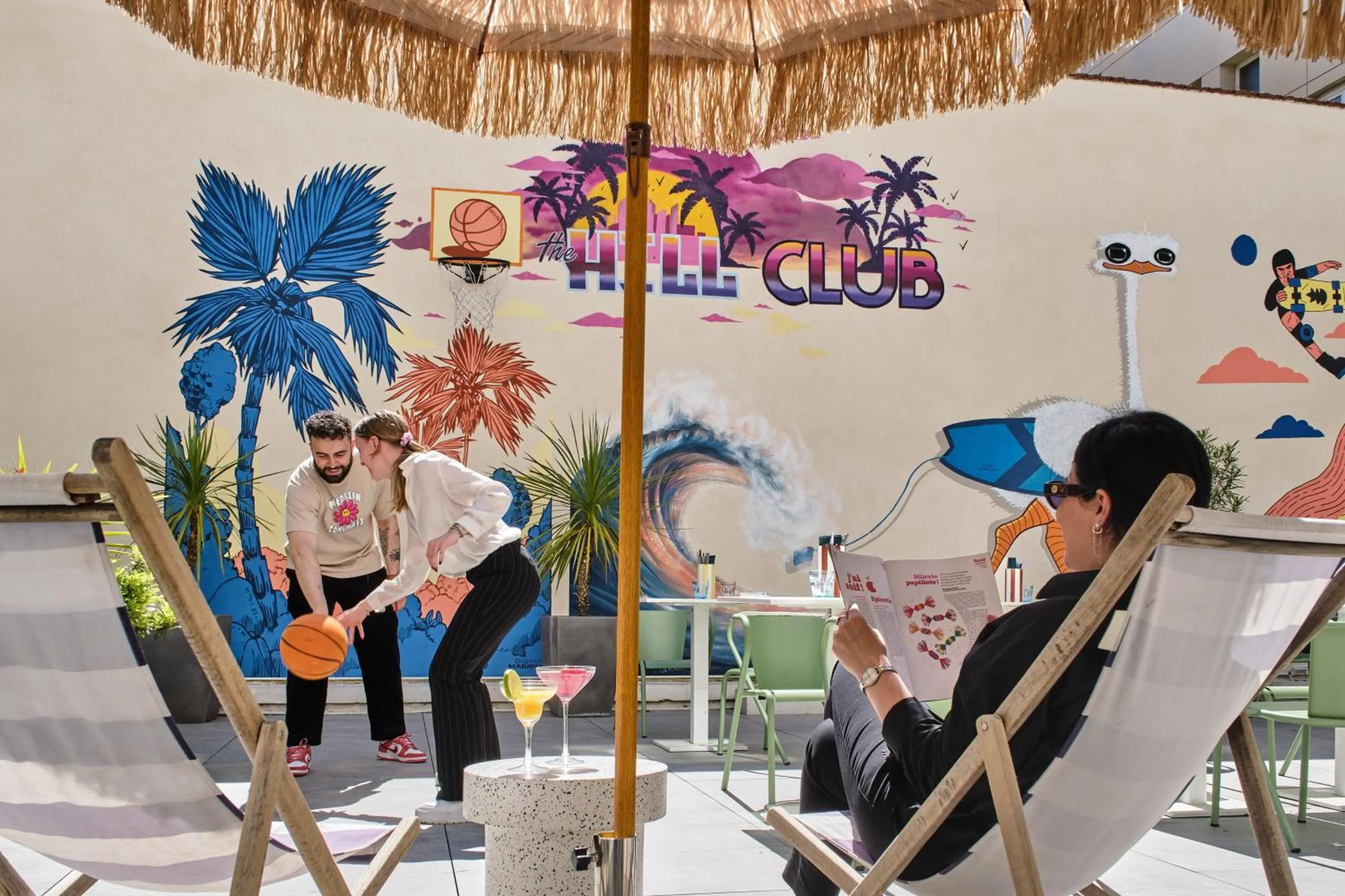 Patio in Hôtel Chromatics & Restaurant Hill Club by HappyCulture