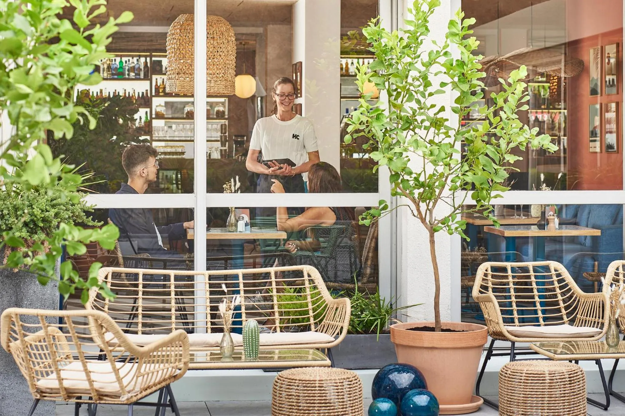 Patio in Hôtel Chromatics & Restaurant Hill Club by HappyCulture