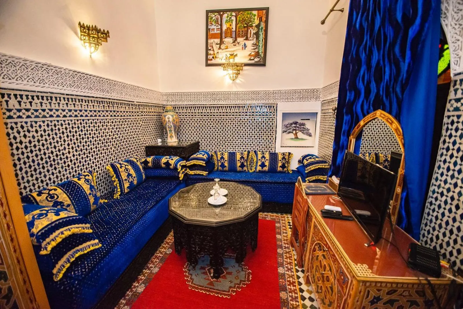 Seating area in Riad Ghita Palace