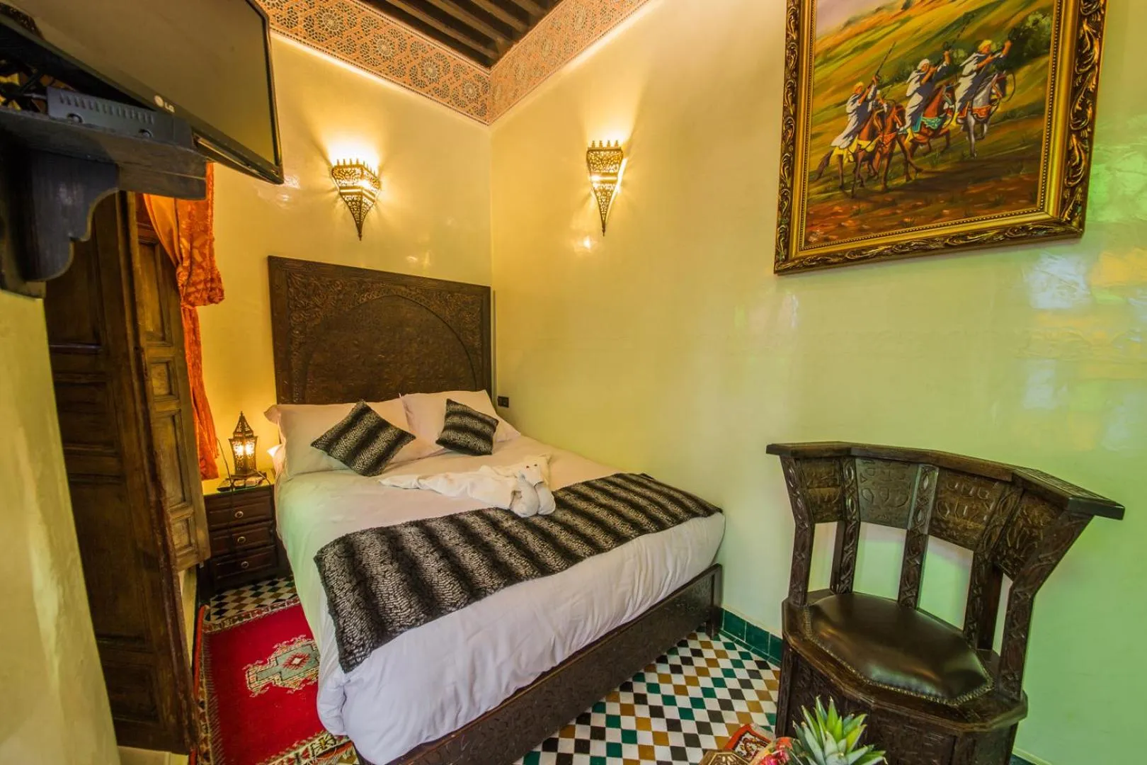 Bedroom, Bed in Riad Ghita Palace