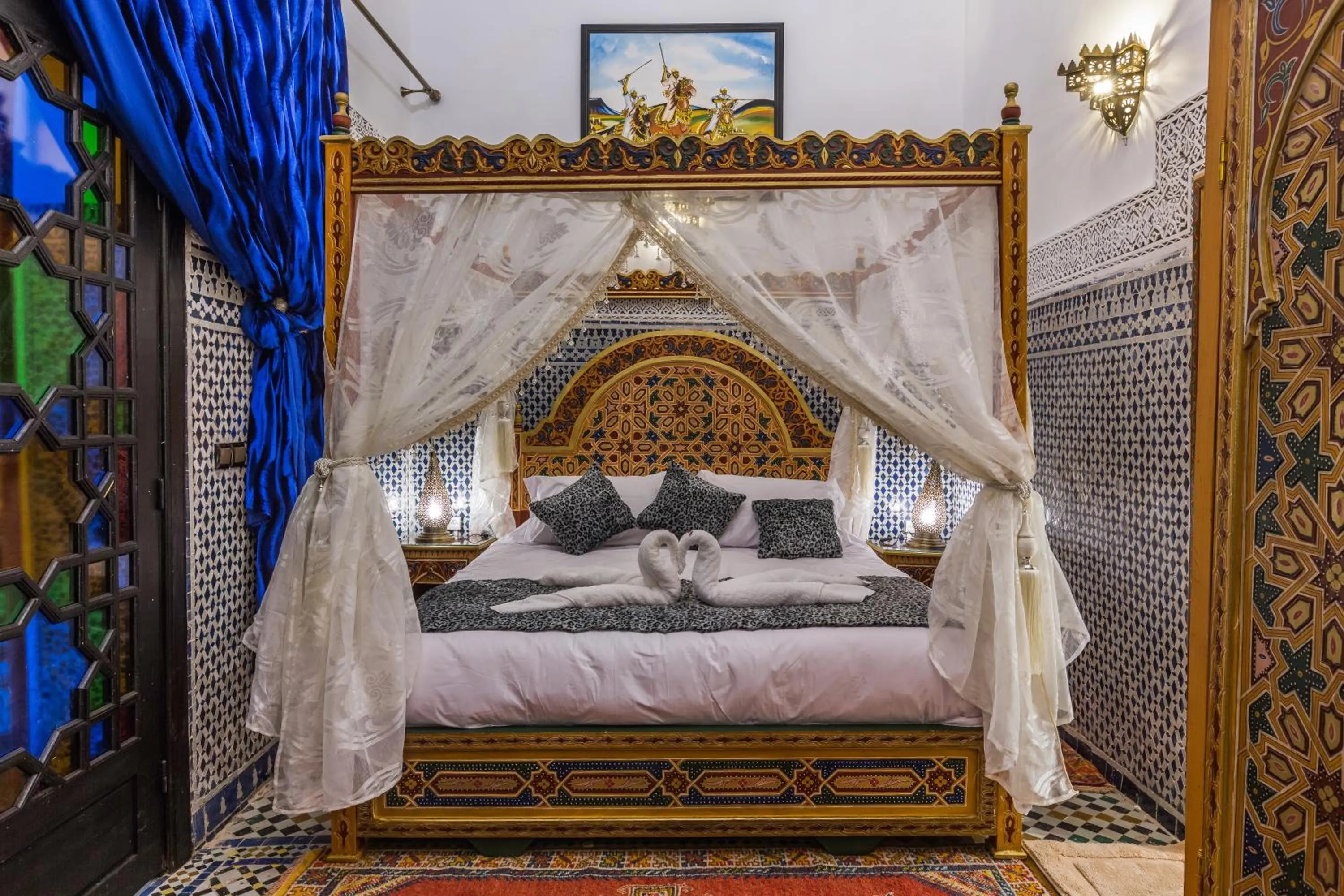 Bedroom, Bed in Riad Ghita Palace