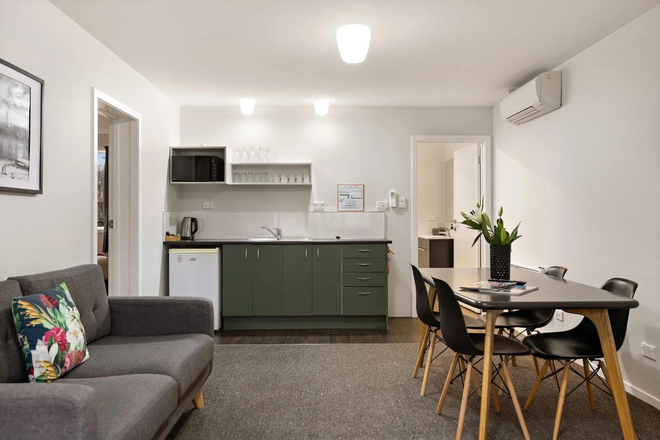 Kitchen or kitchenette in Arrowtown Motel