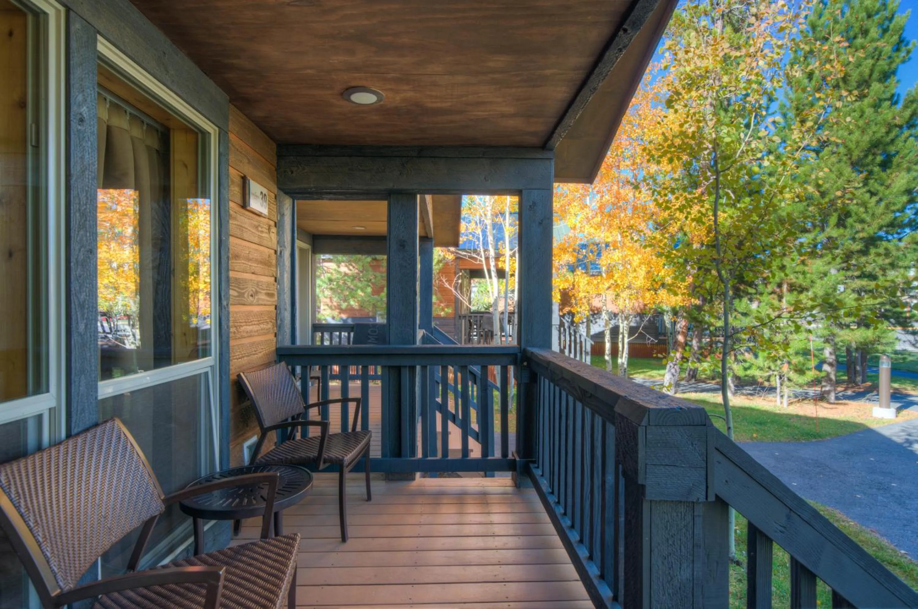 Patio in Explorer Cabins at Yellowstone