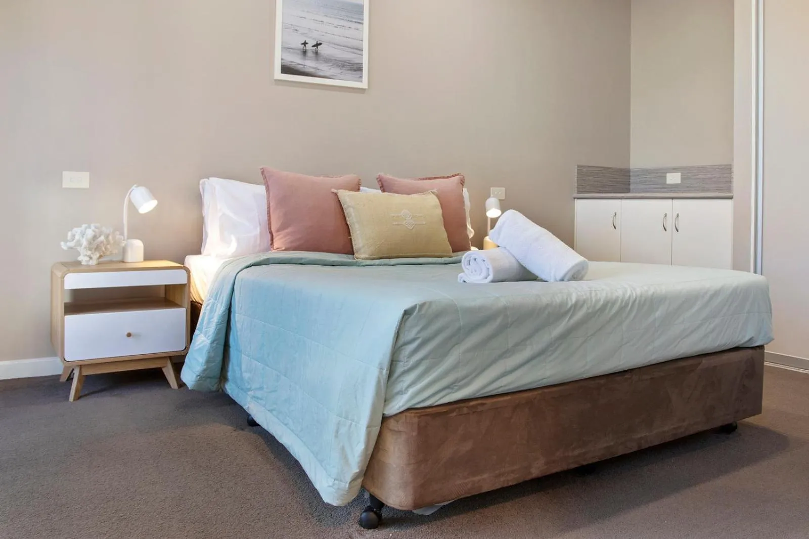 Bed in Sea Foam Villas