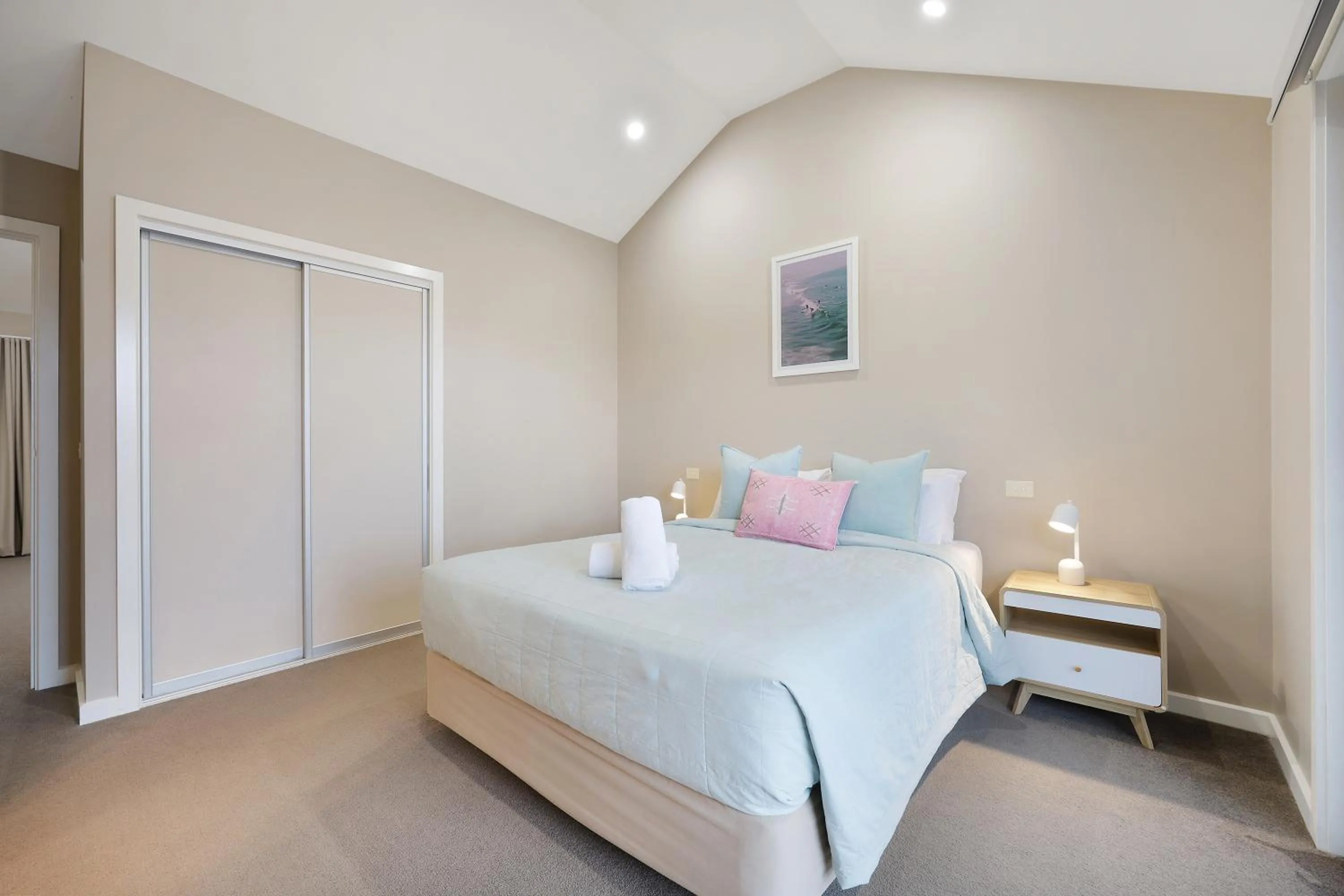 Bed in Sea Foam Villas