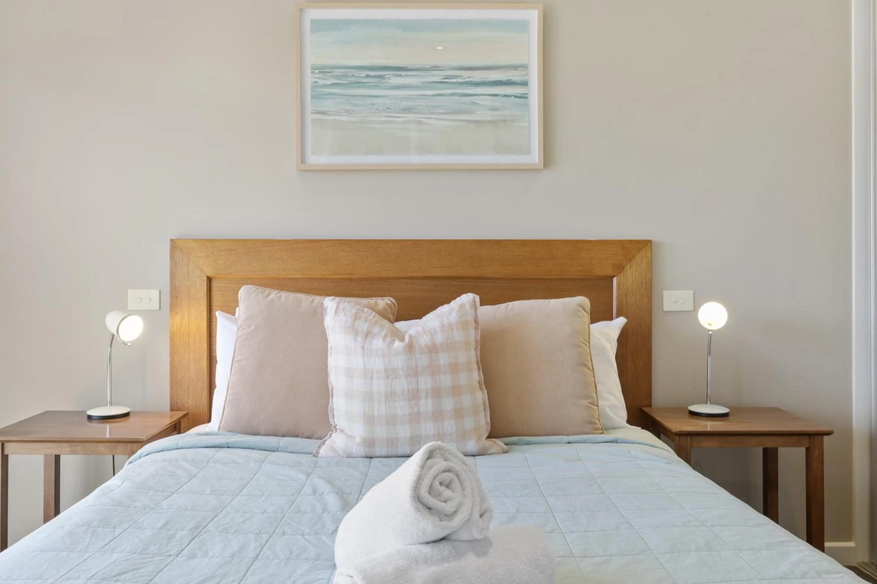 Bed in Sea Foam Villas