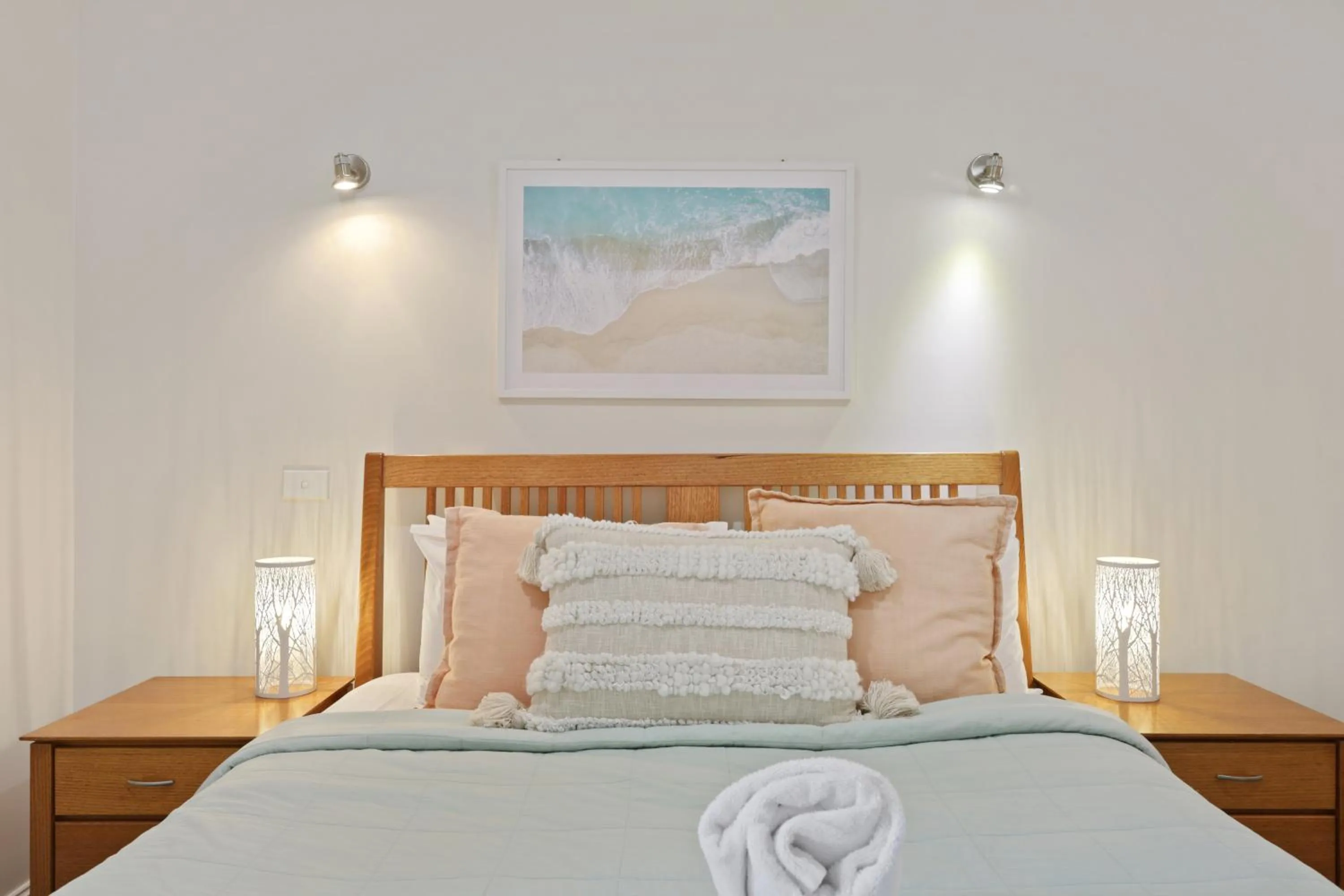 Bed in Sea Foam Villas