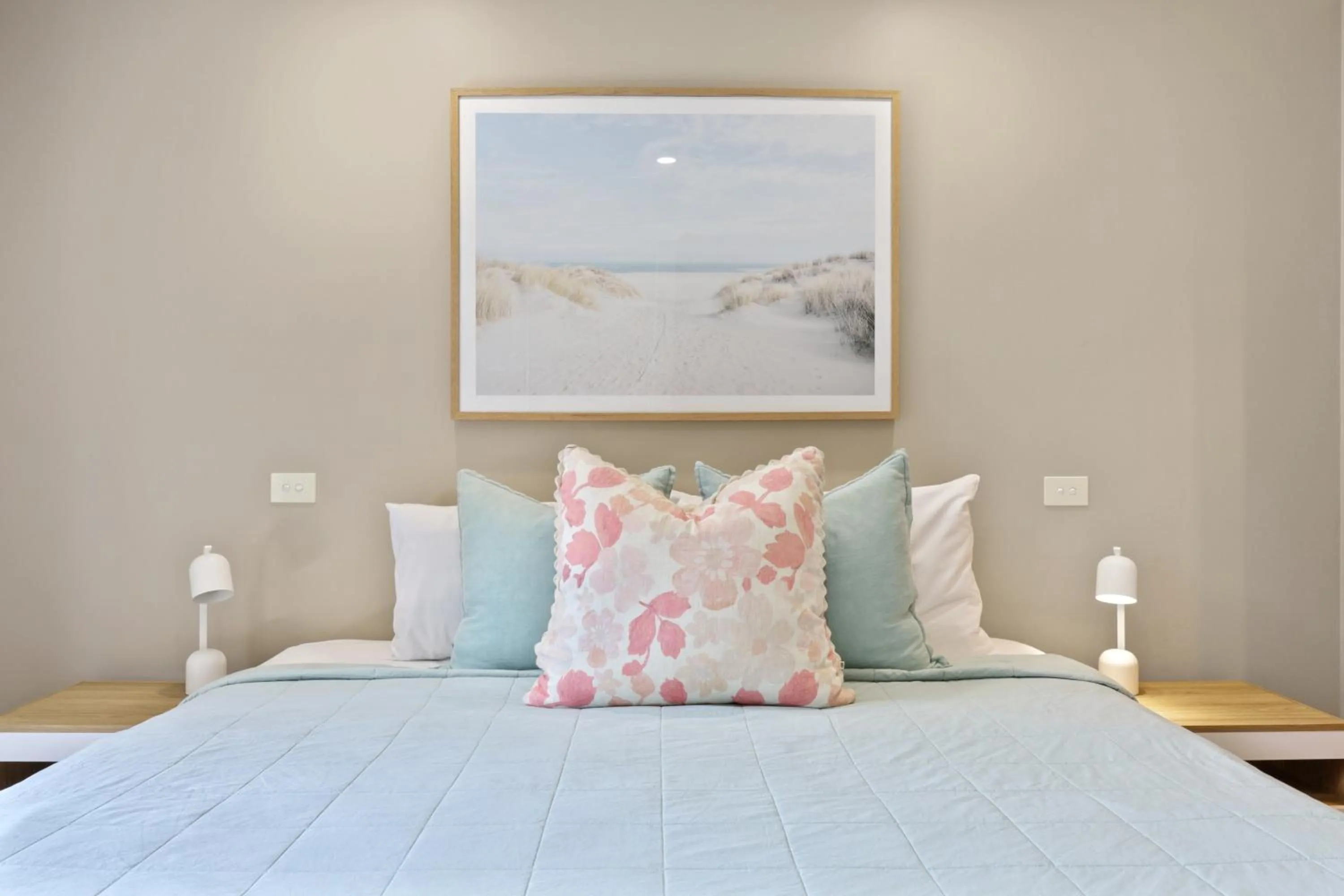 Bed in Sea Foam Villas