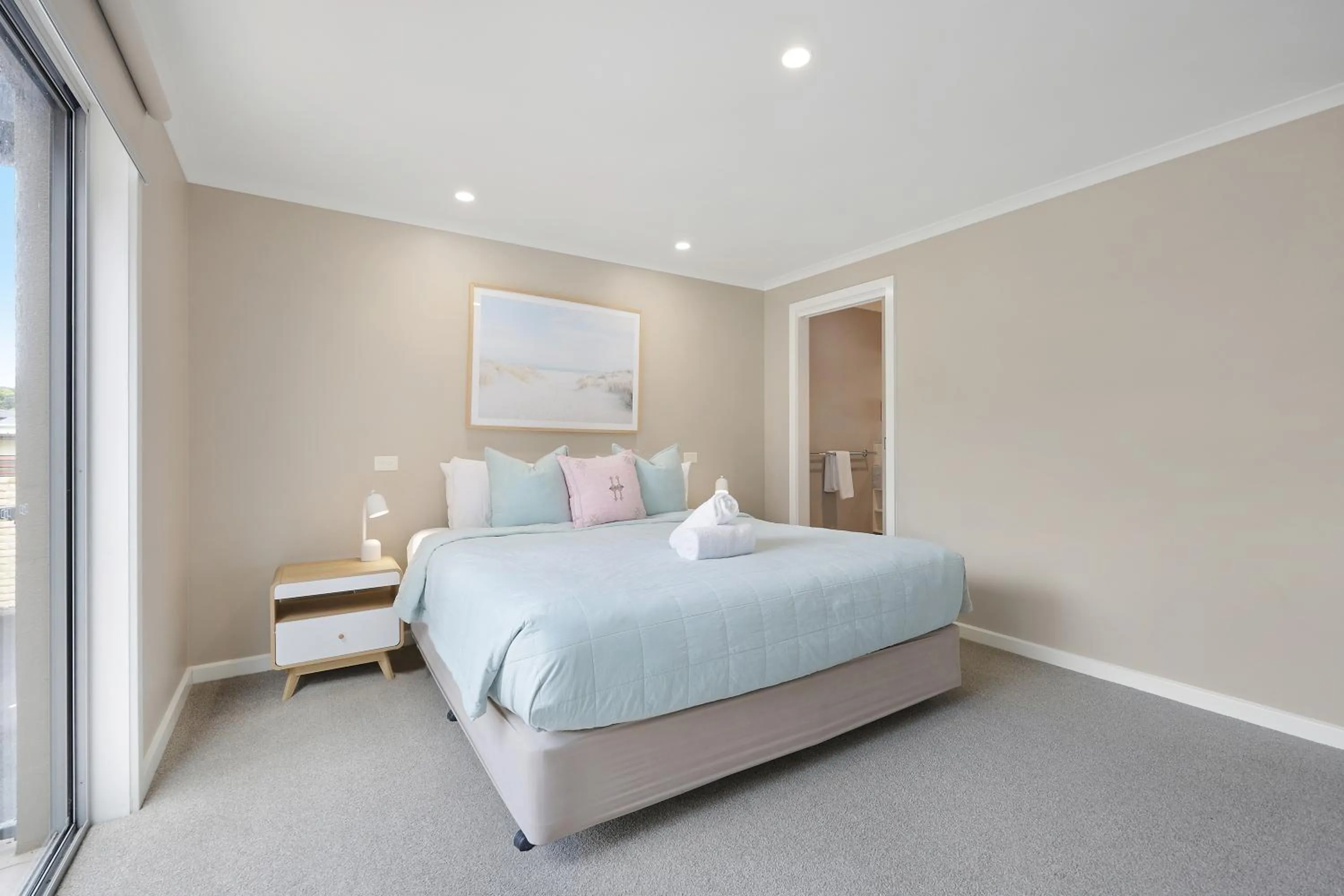 Bed in Sea Foam Villas