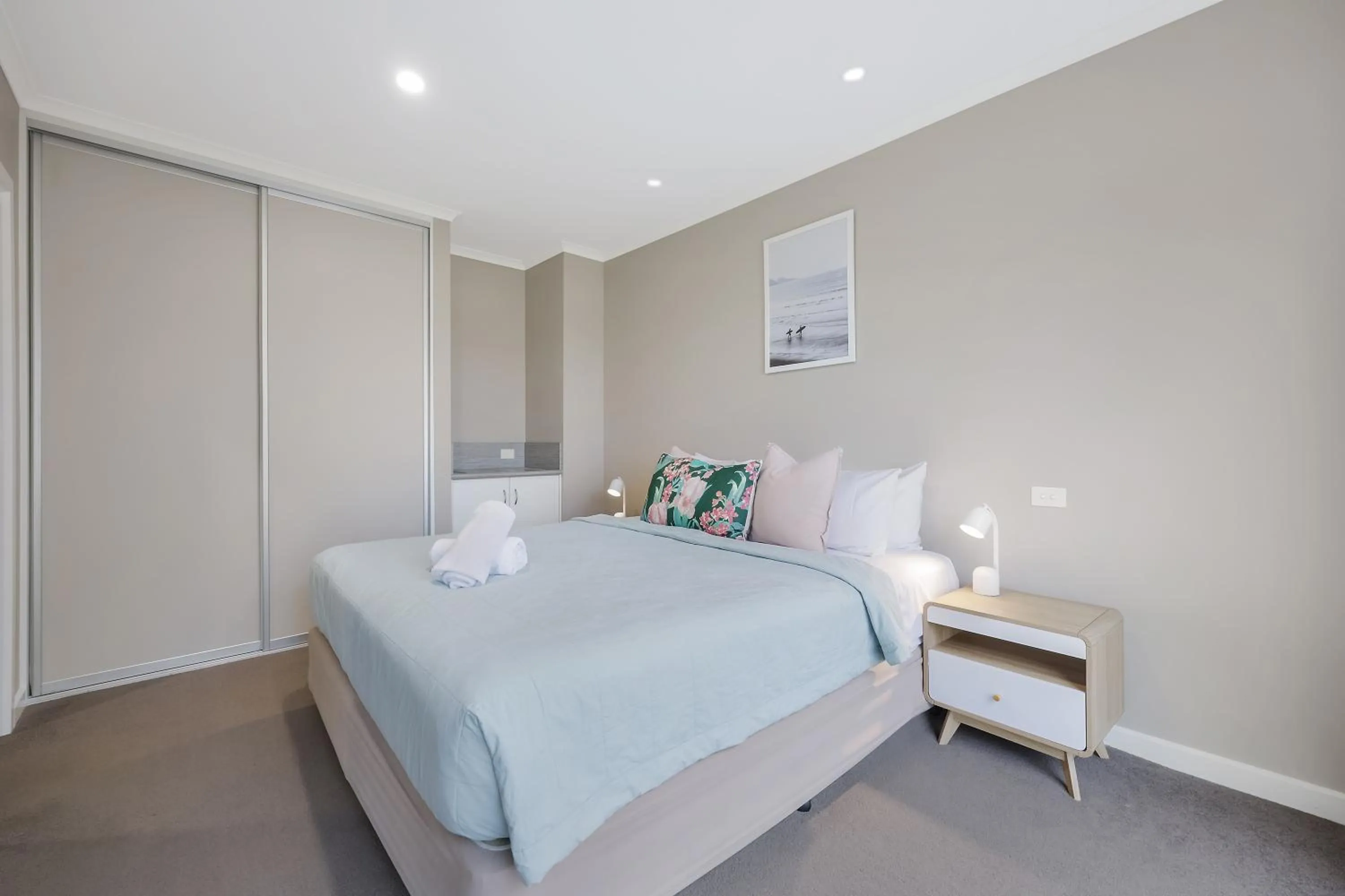 Bed in Sea Foam Villas