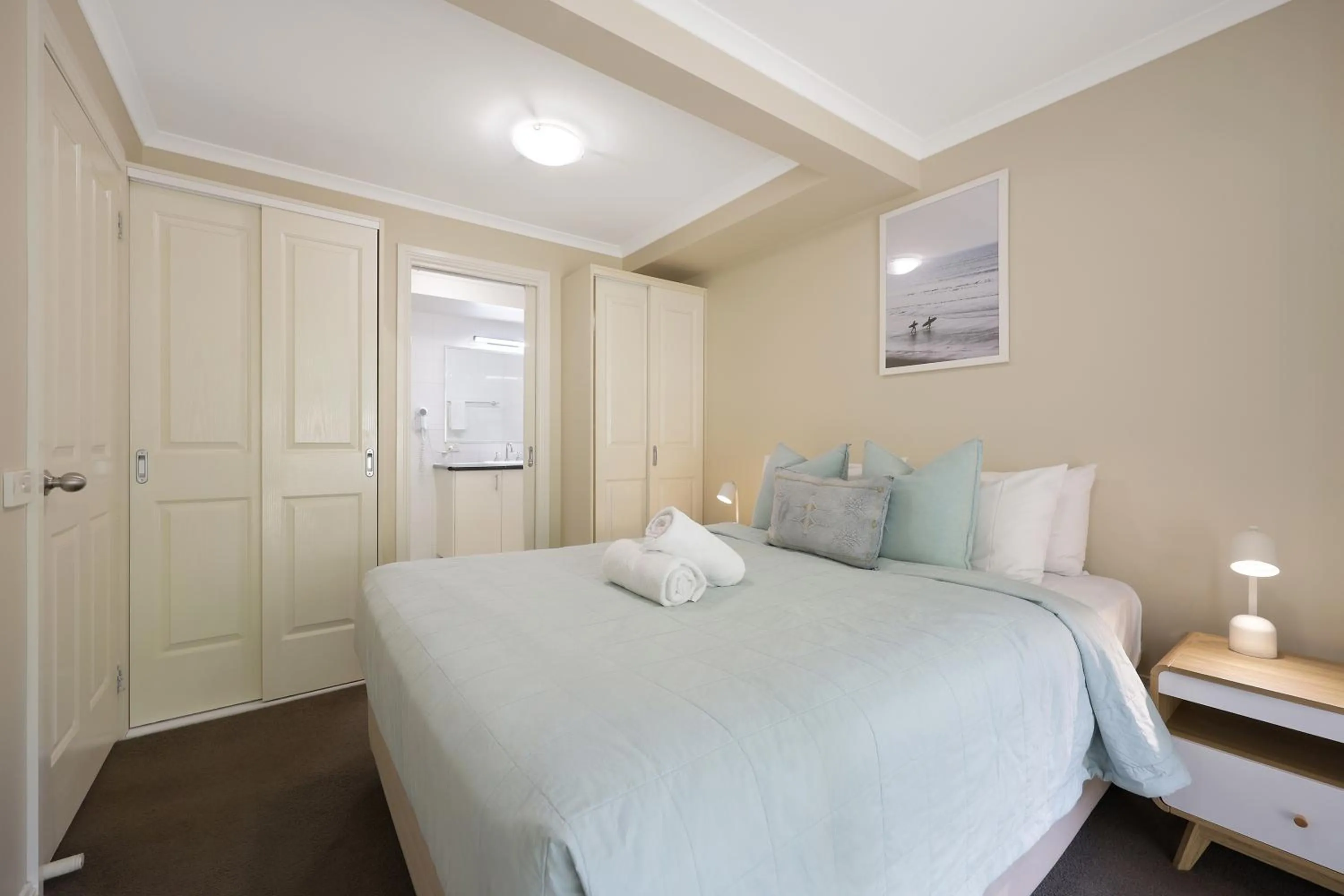 Bed in Sea Foam Villas