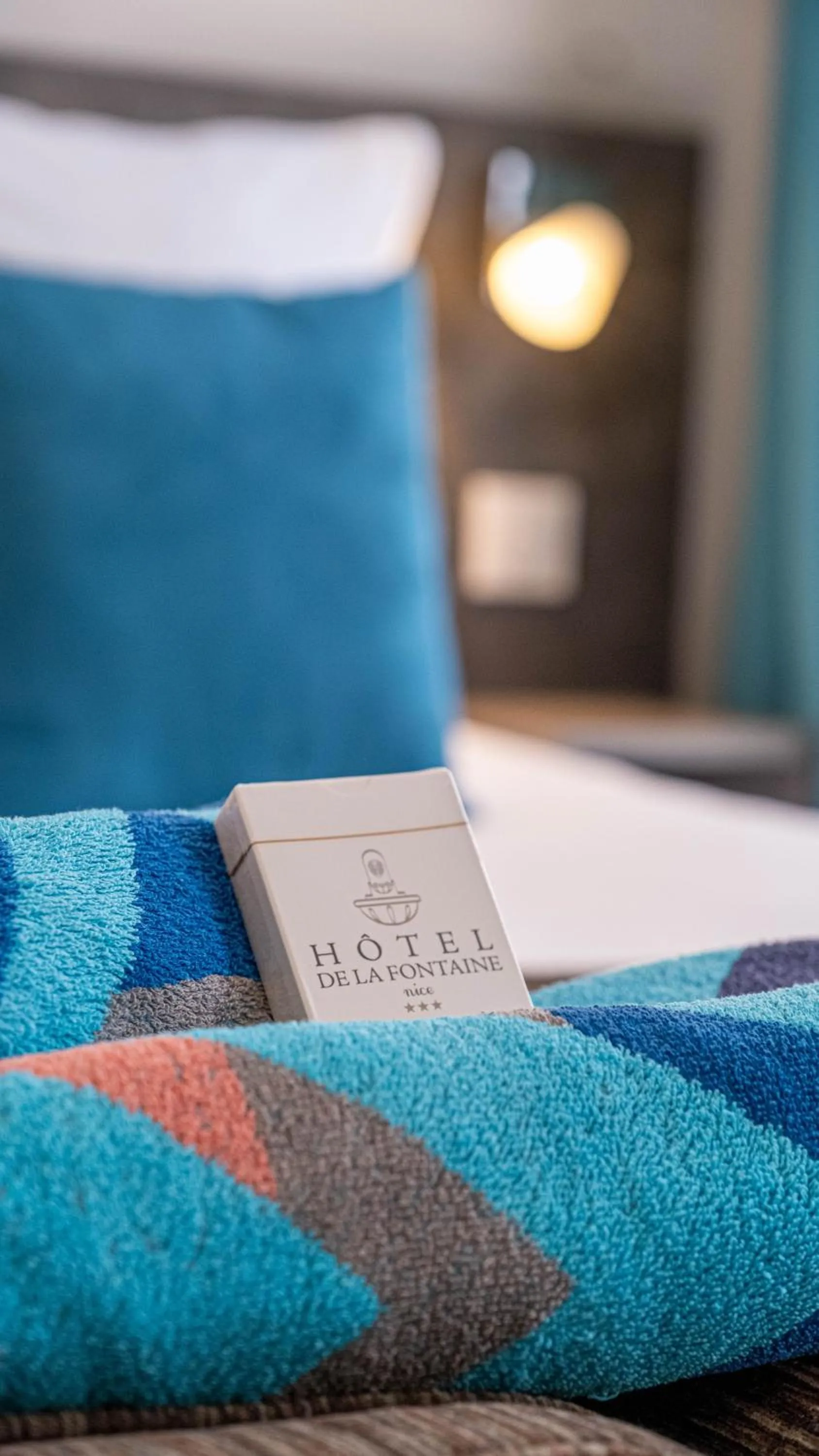 Decorative detail, Bed in Hôtel de la Fontaine