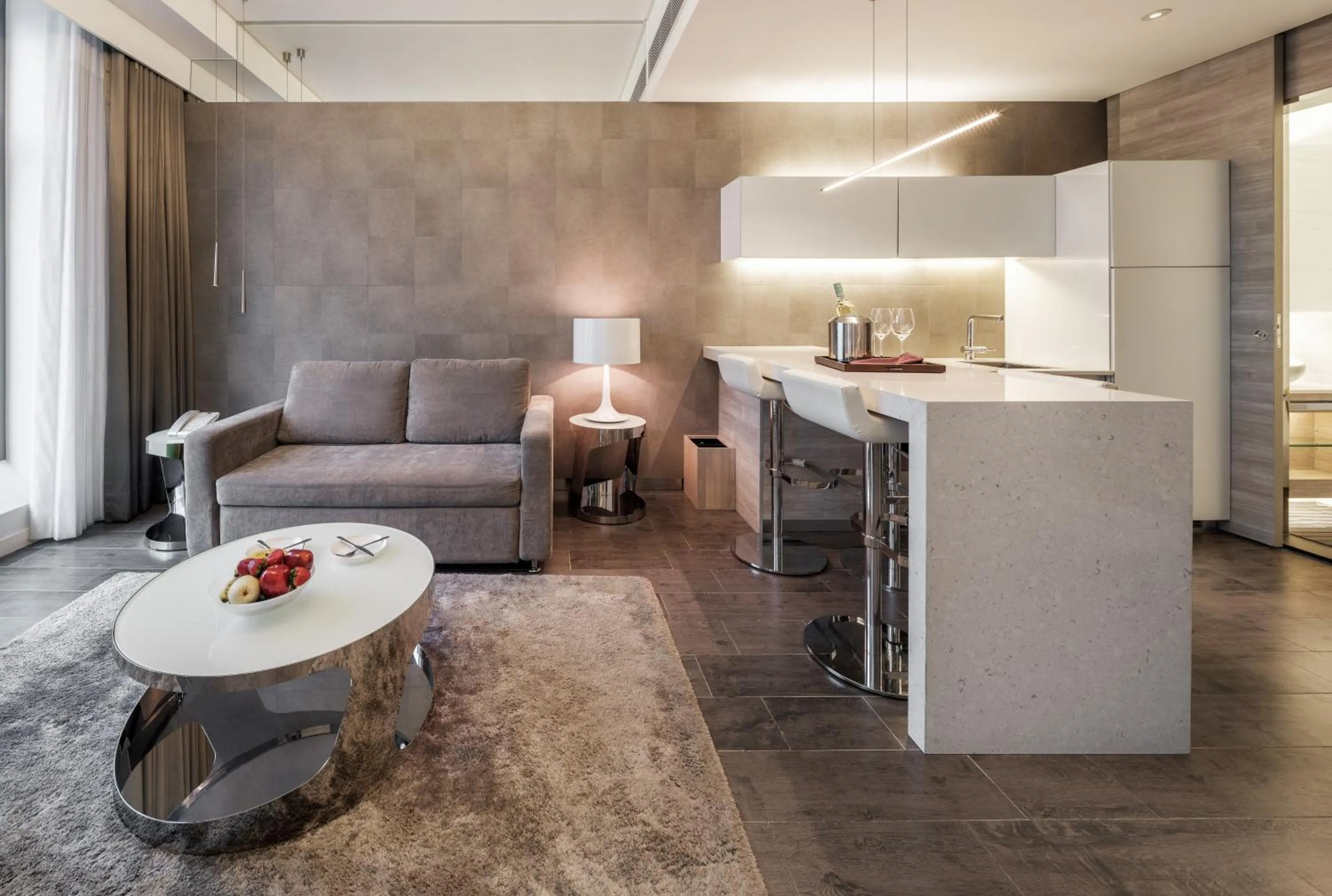 Living room in Lodgewood by Nina Hospitality Mong Kok