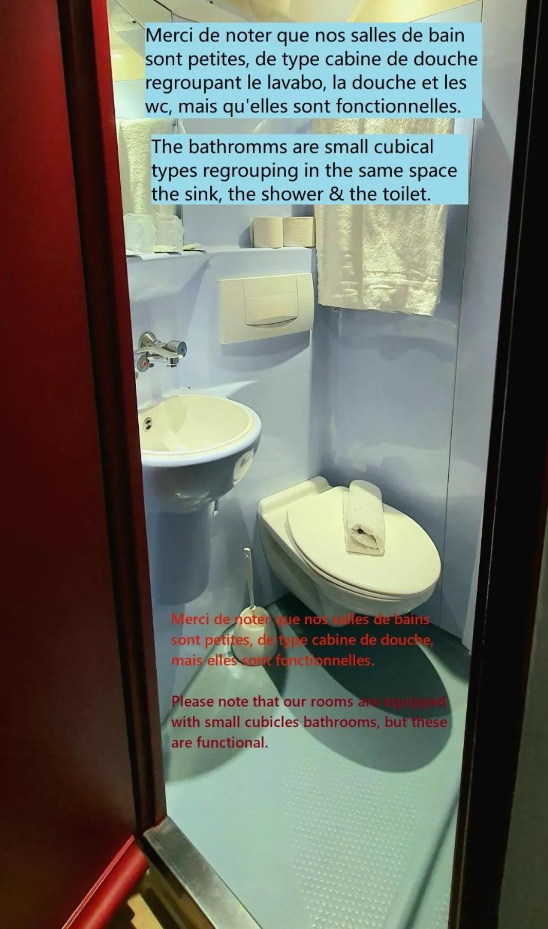 Shower in Hotel CIS Paris Kellermann