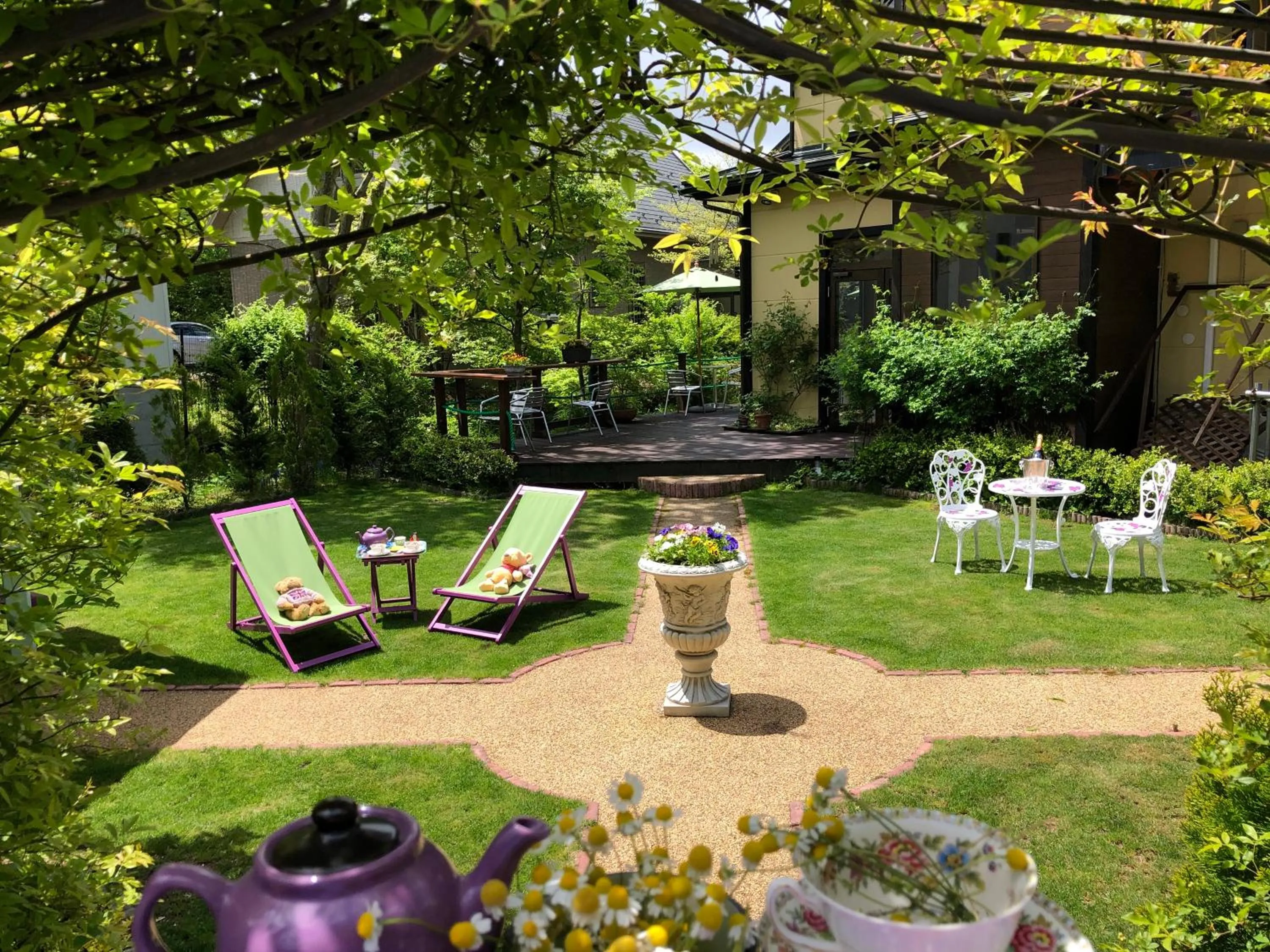 Garden view in Hotel Wellies
