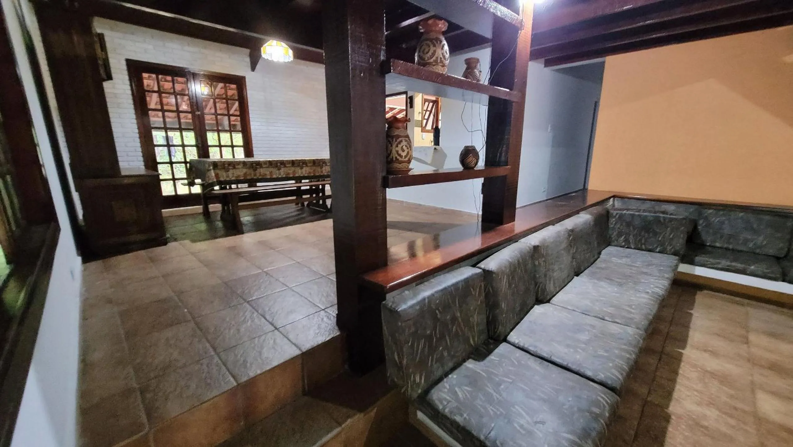 Communal lounge/ TV room in Eco Chalés Luar das Marés