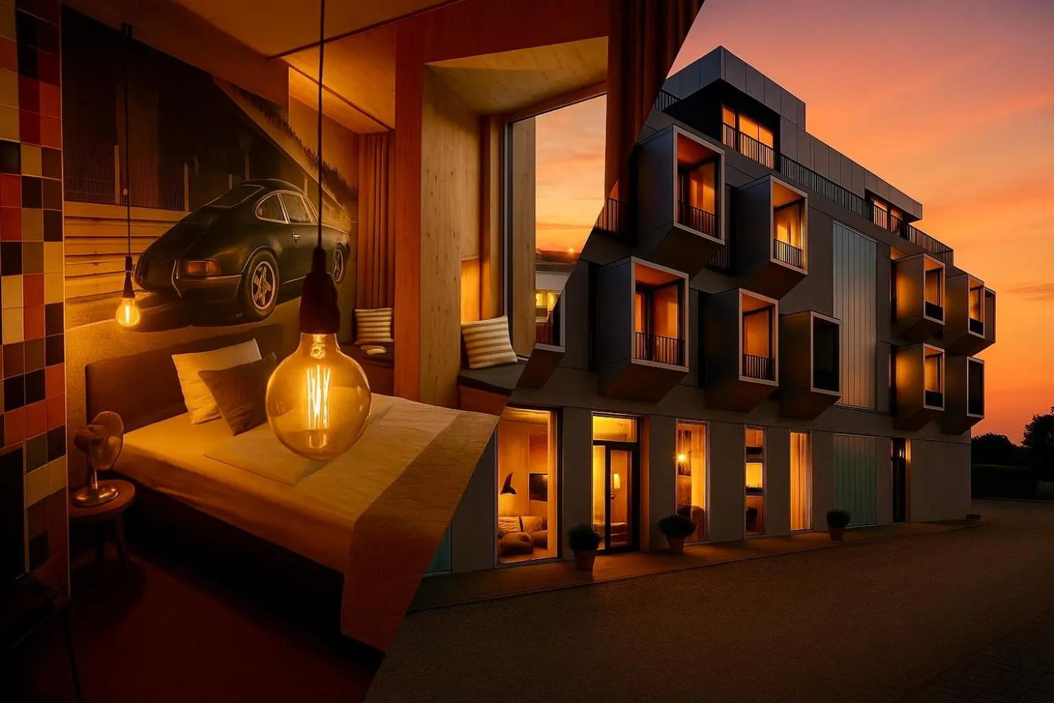 Bed in elferrooms Hotel