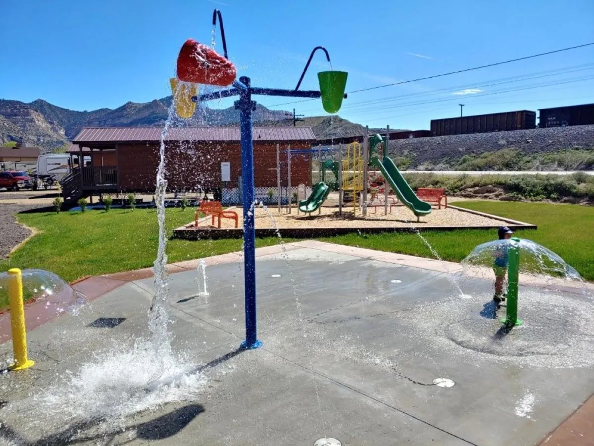 Children play ground in Castle Gate RV Park