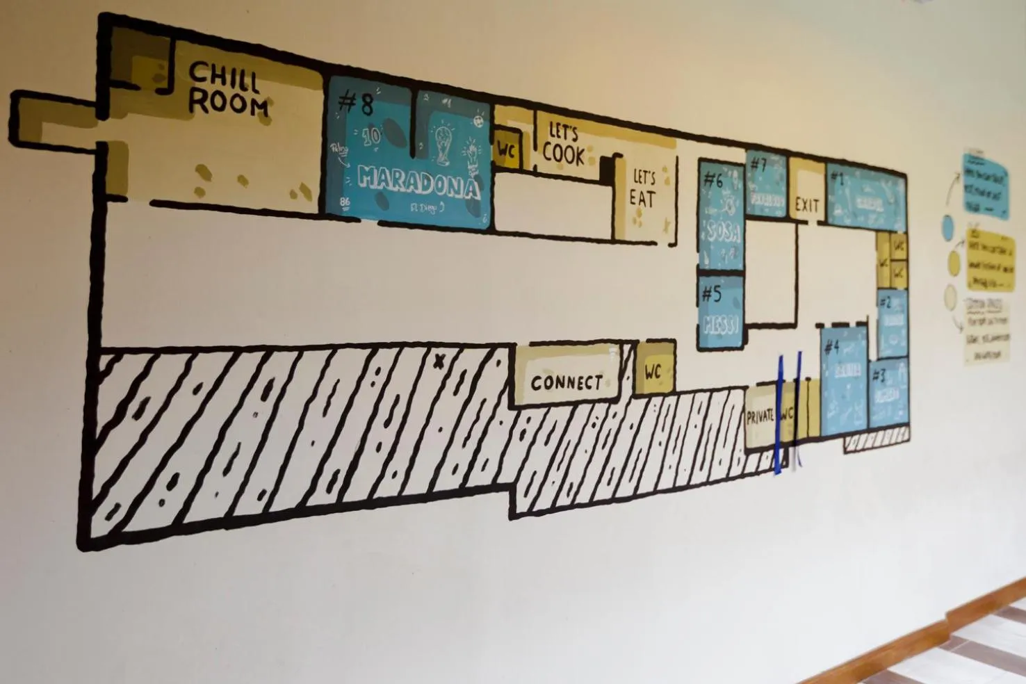 Floor plan in Che Juan Hostel BA