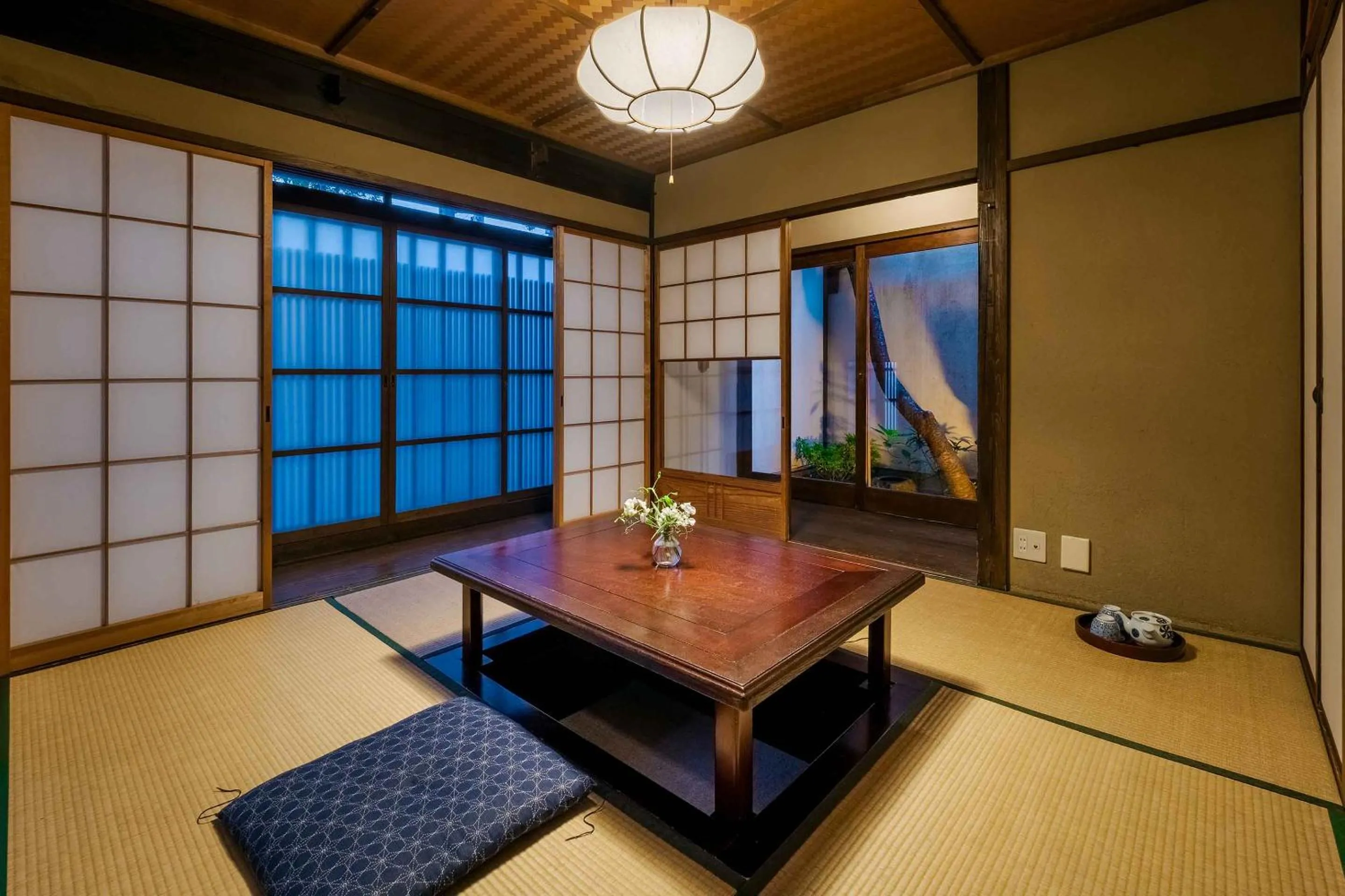 Living room in Gion Koyu an Machiya House