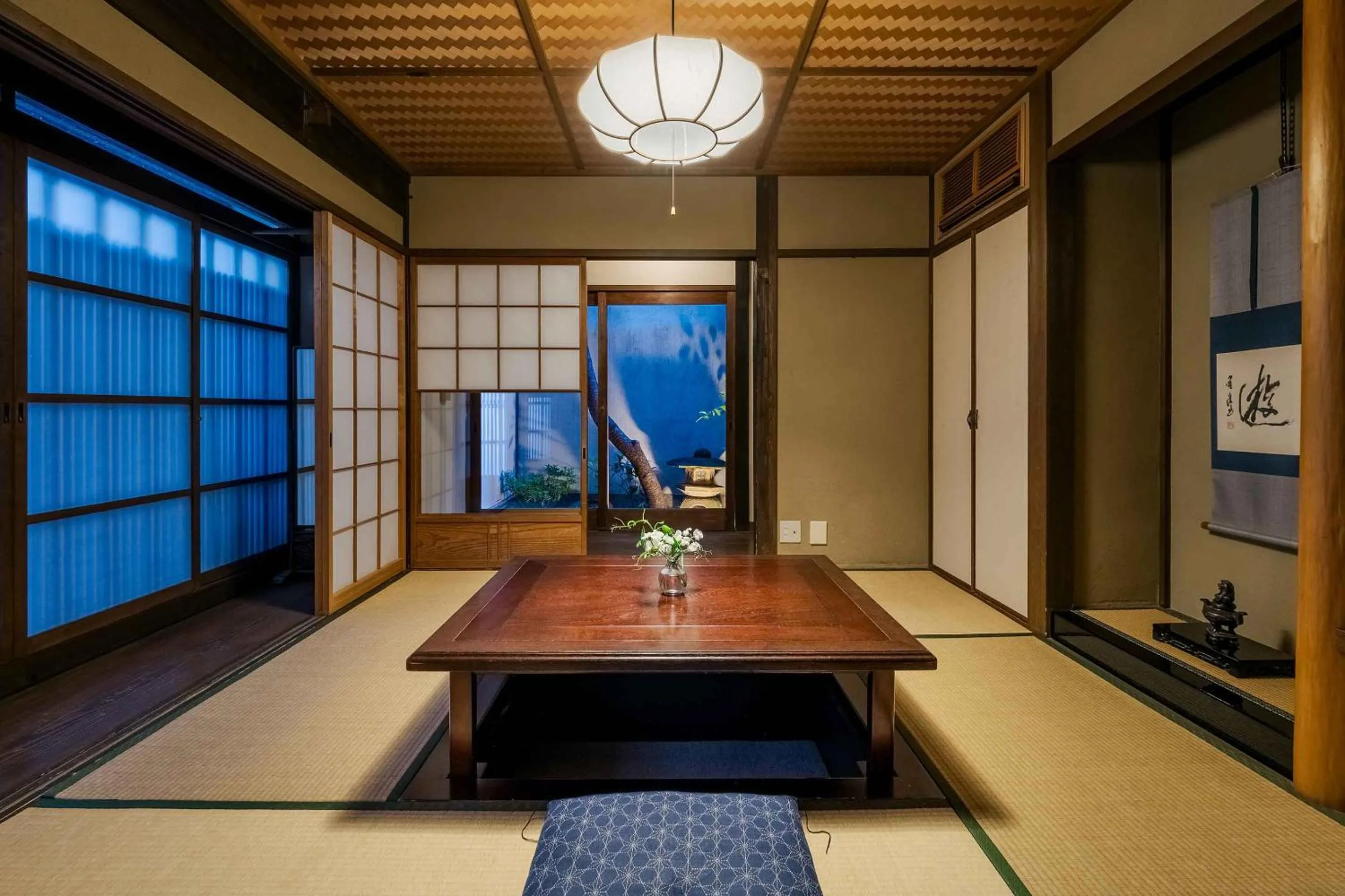 Living room in Gion Koyu an Machiya House