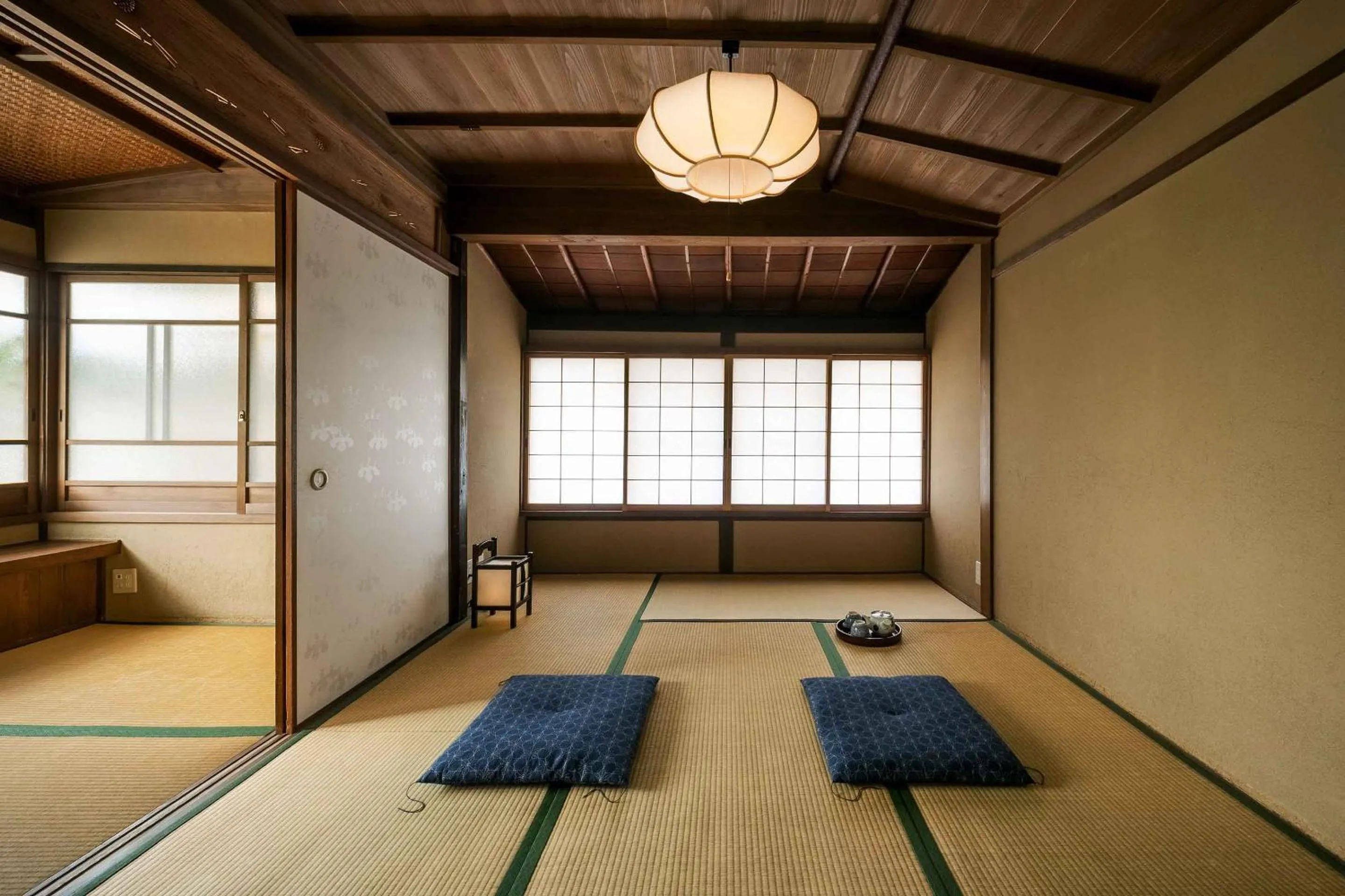 Bedroom, Bed in Gion Koyu an Machiya House