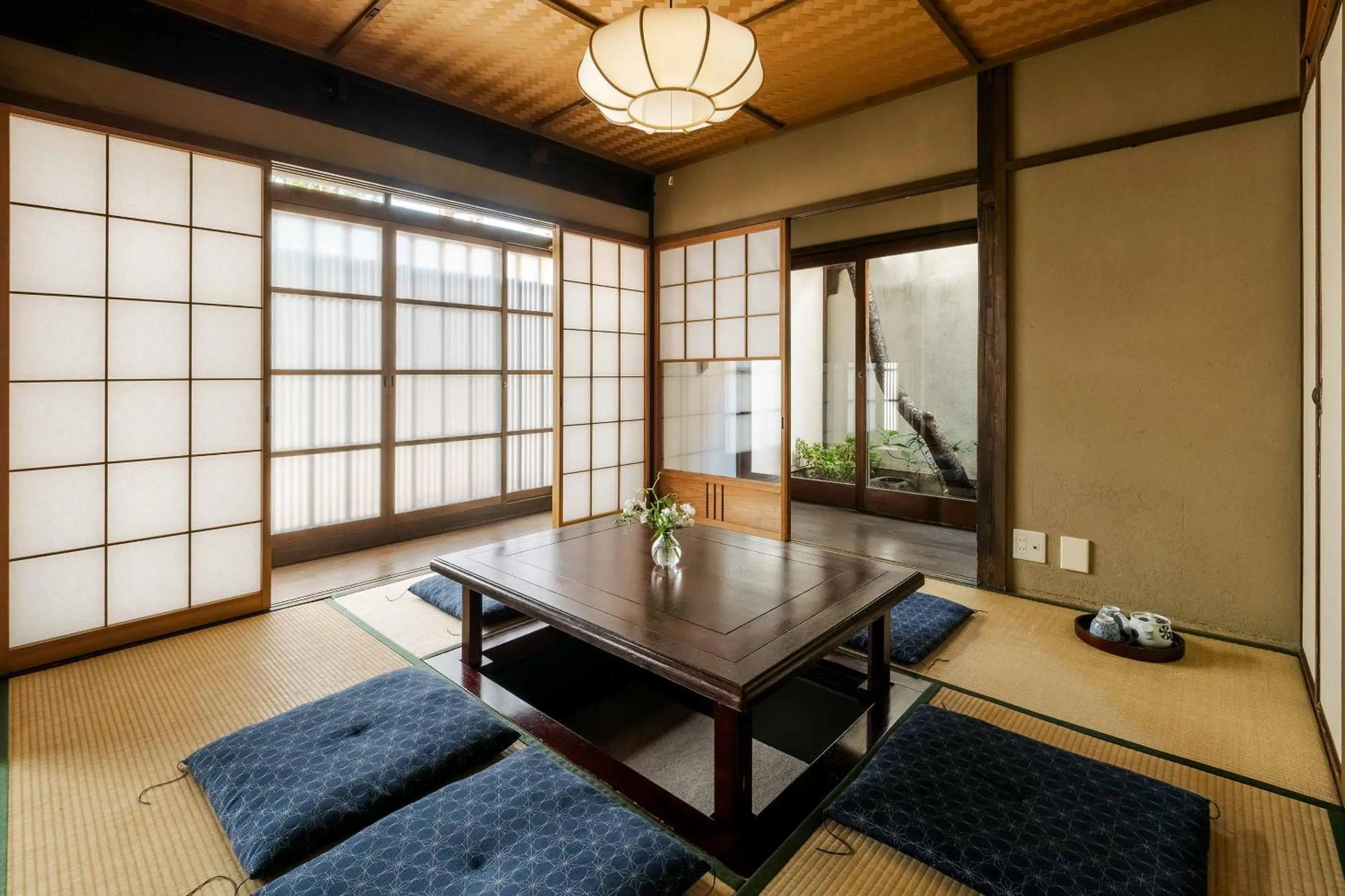 Living room in Gion Koyu an Machiya House