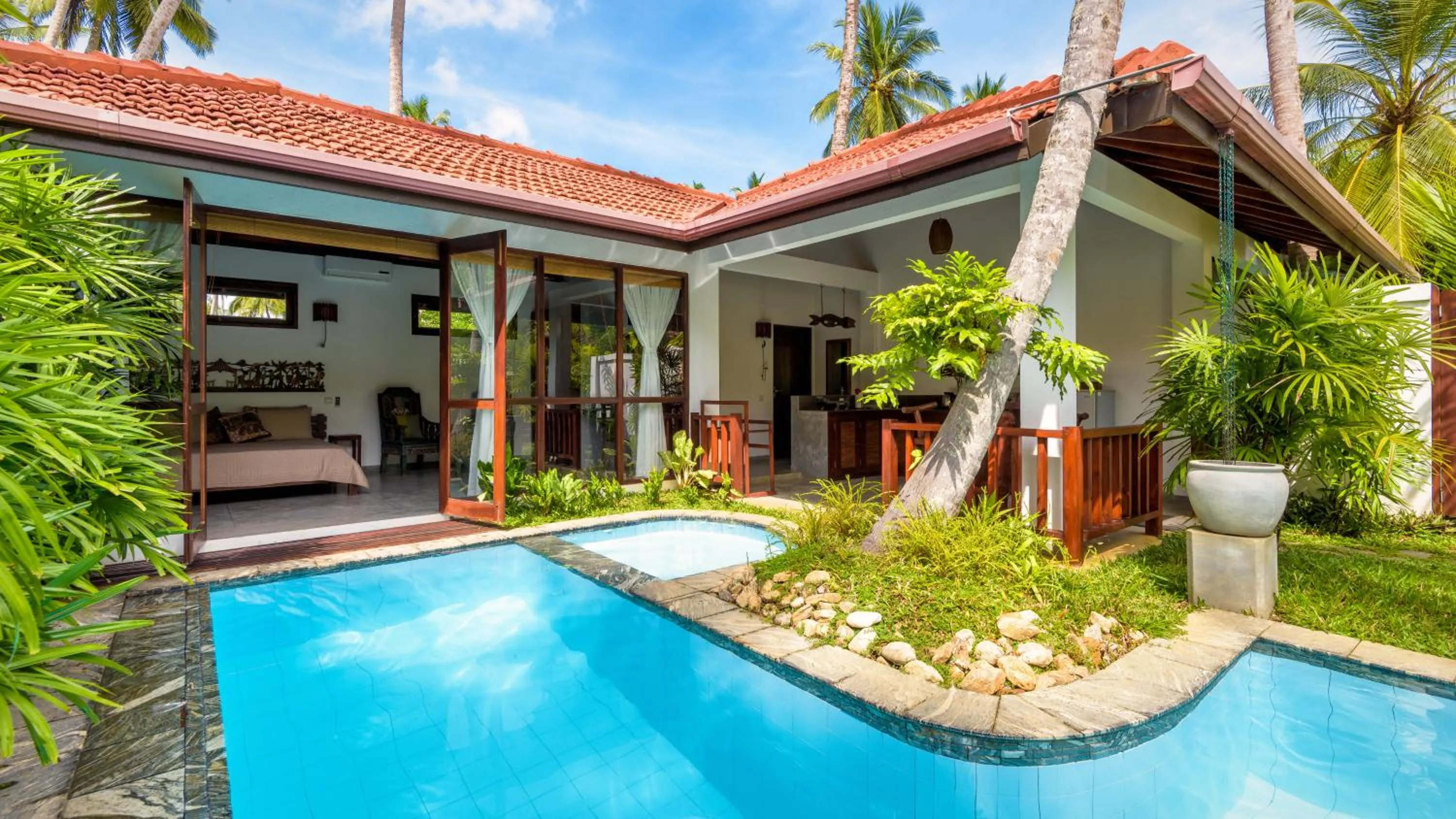 Patio, Swimming Pool in Good Karma