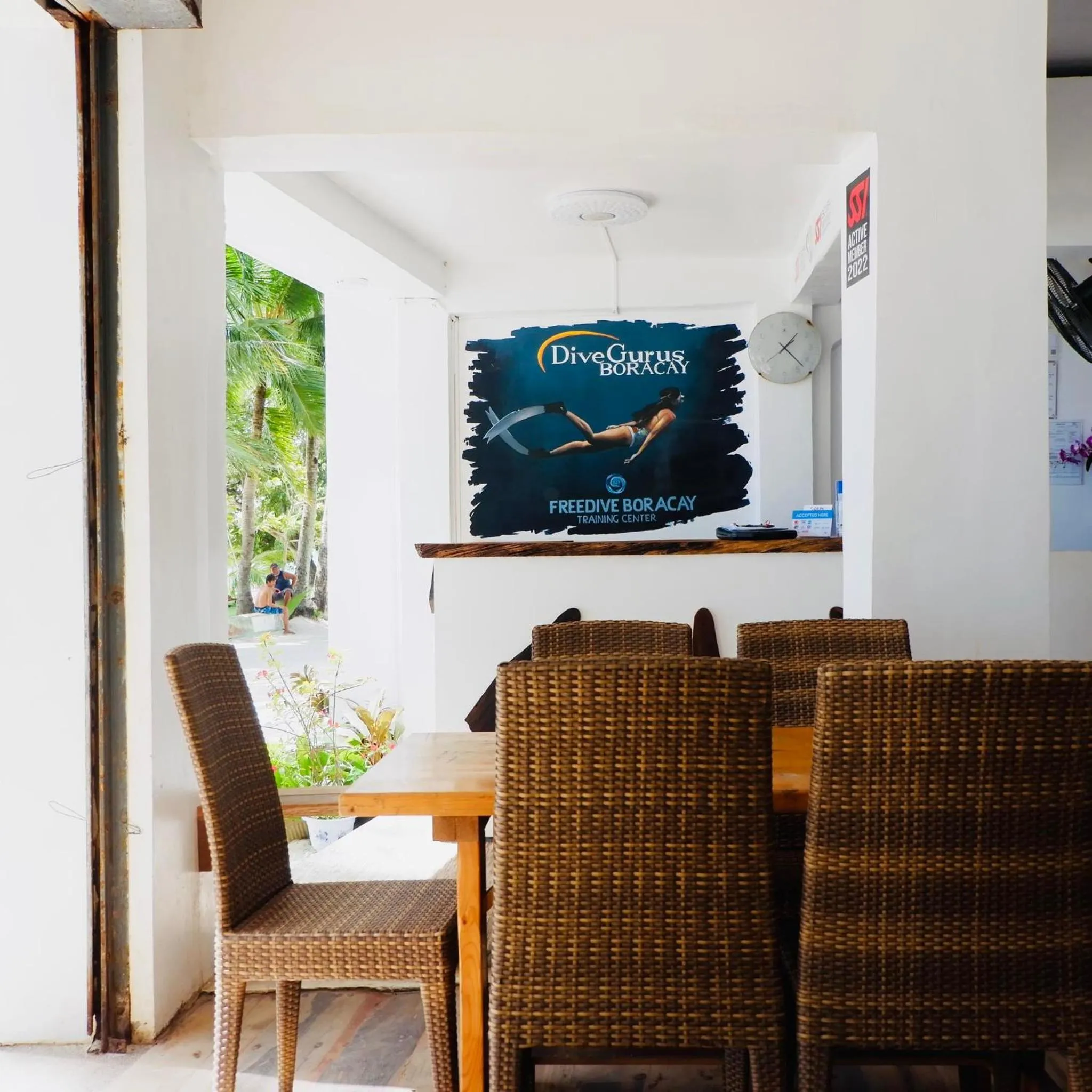 Seating area in DiveGurus Boracay Beach Resort