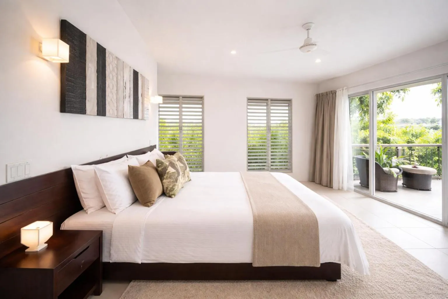 Bed in Naisoso Island Villas - Fiji