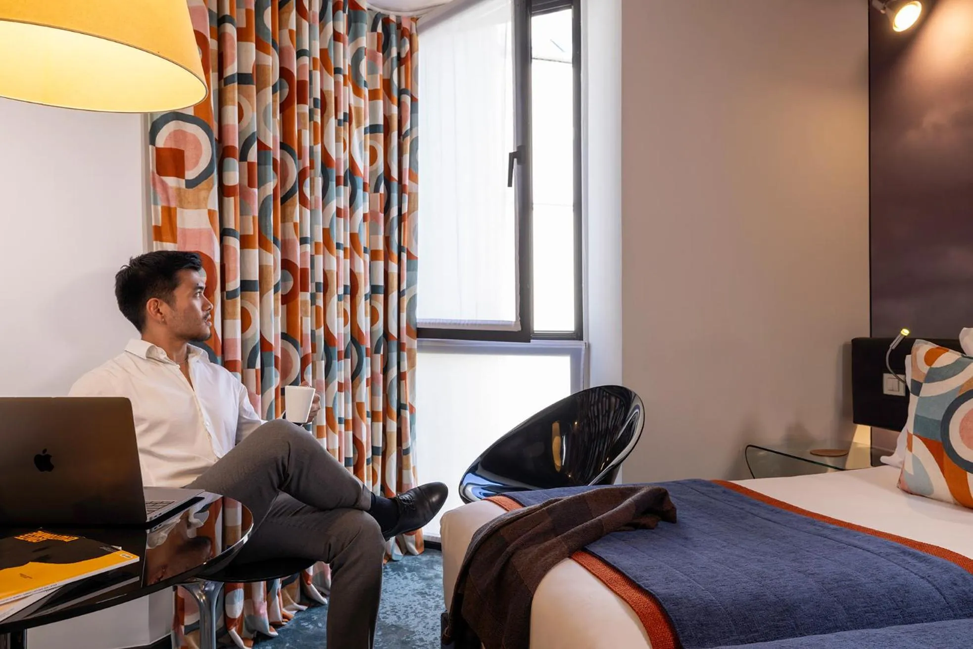 Bedroom, Bed in Le 7 Eiffel Hotel by Malone